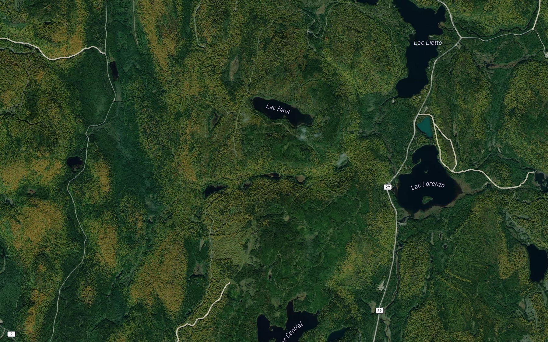 Satellite map of the Lac Lebreil