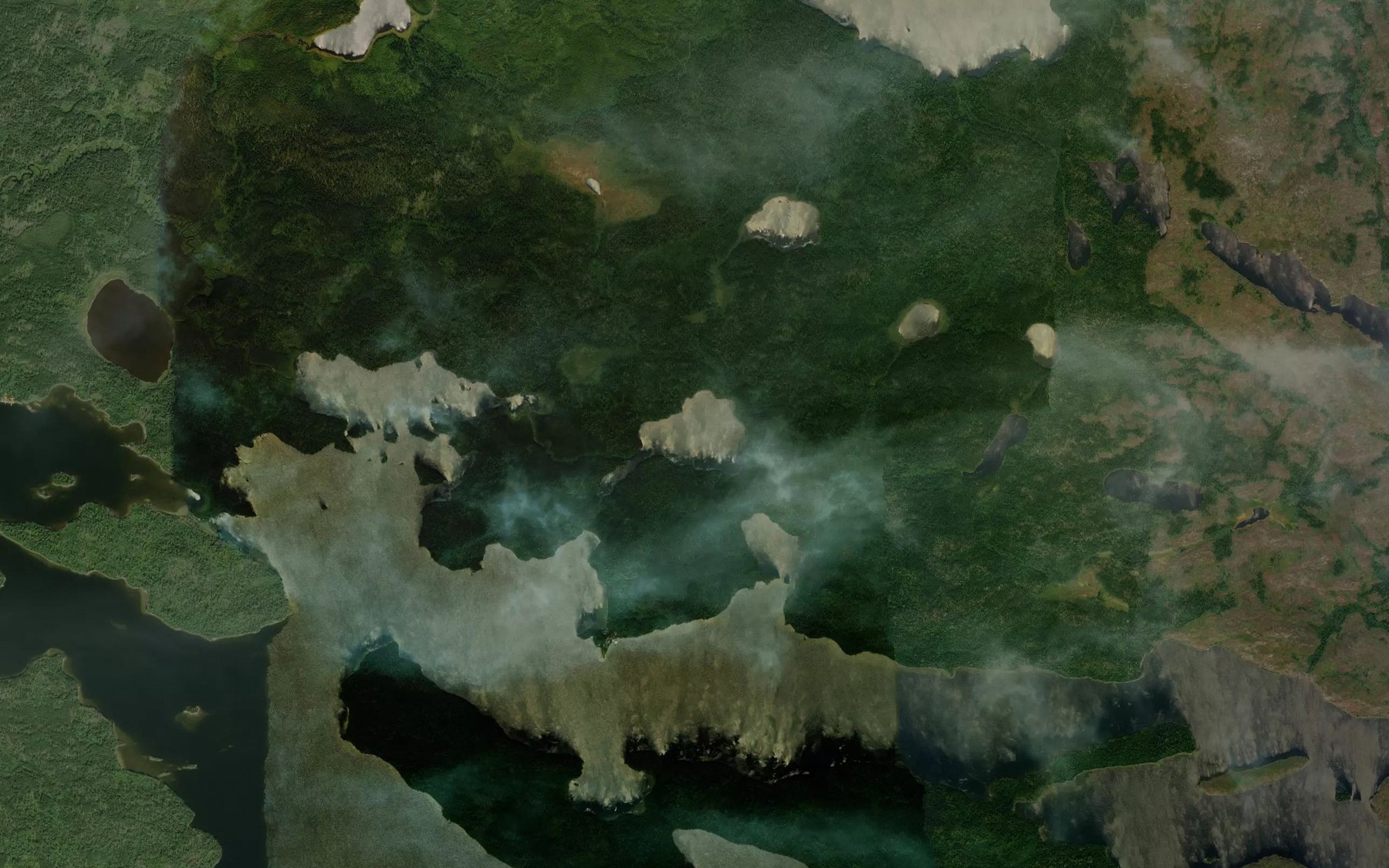 Satellite map of the Penson Lake