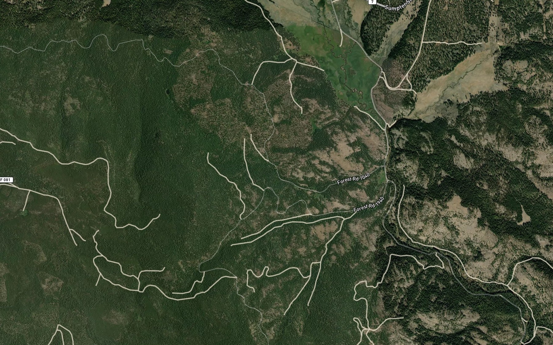 Satellite map of the Logging Camp Spring