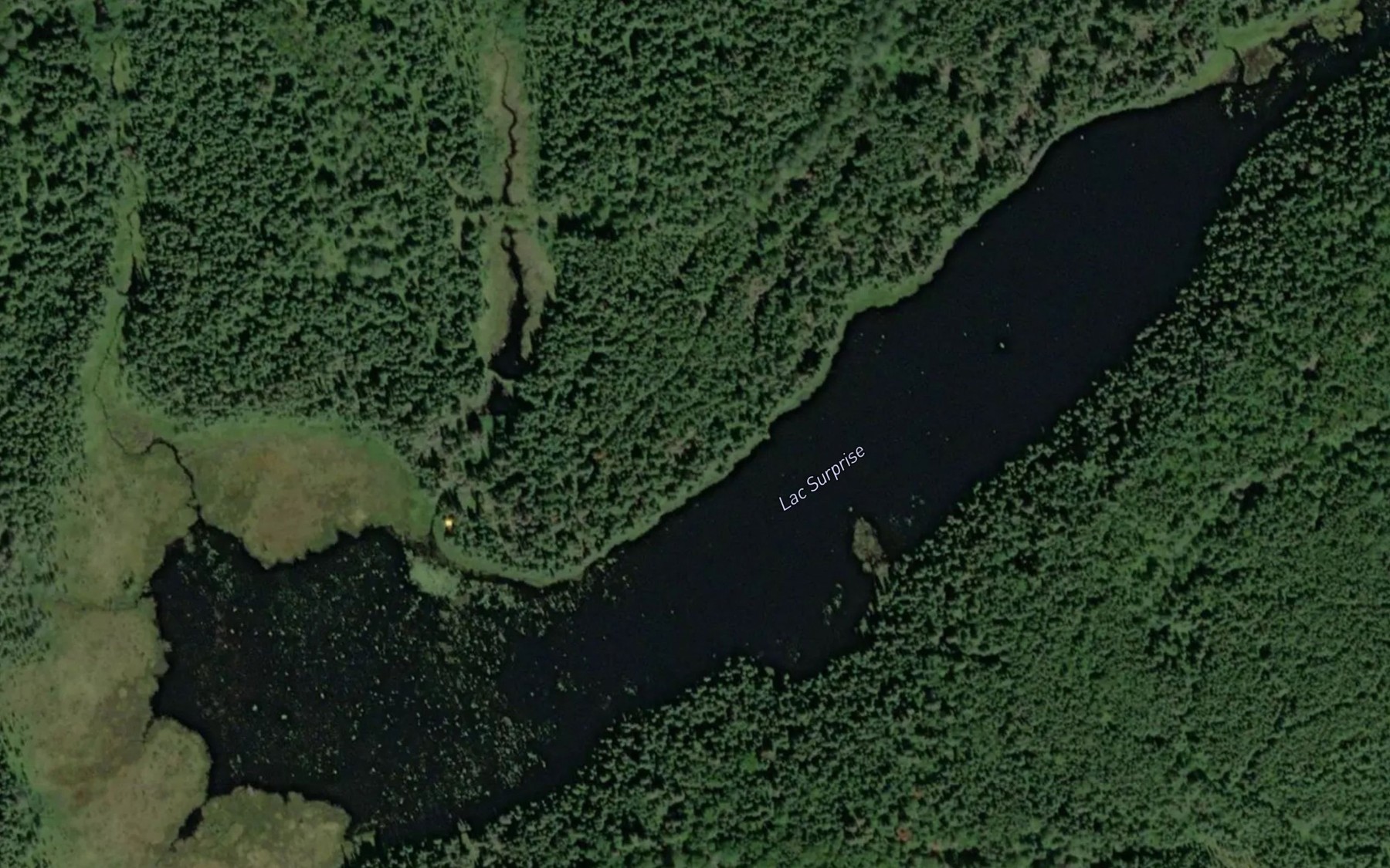Satellite map of the Lac Surprise