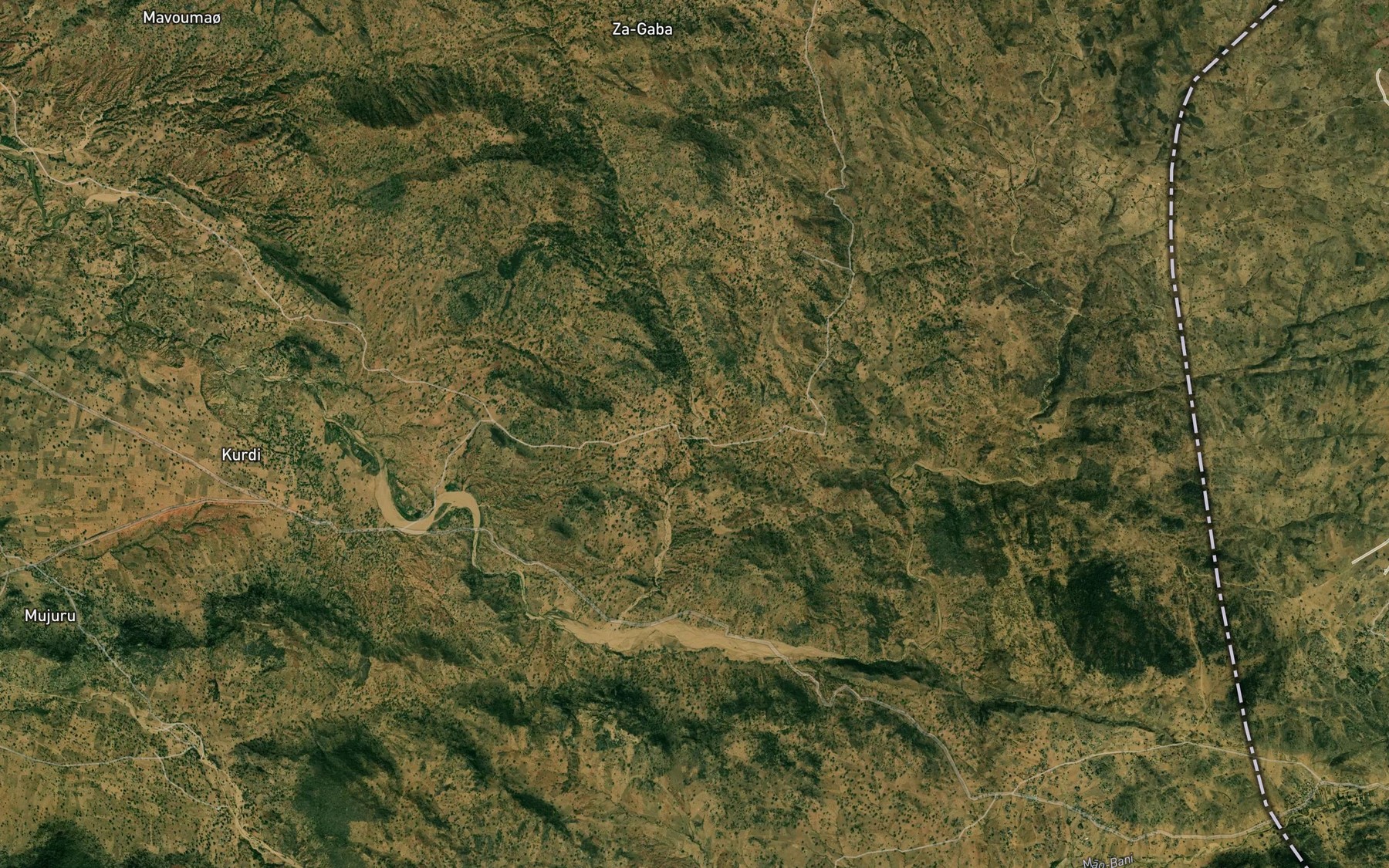 Satellite map of the Mayo Diribe