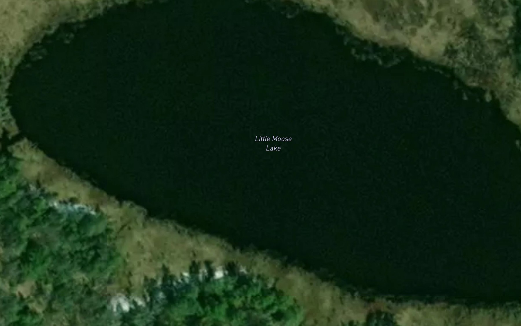 Satellite map of the Little Moose Lake