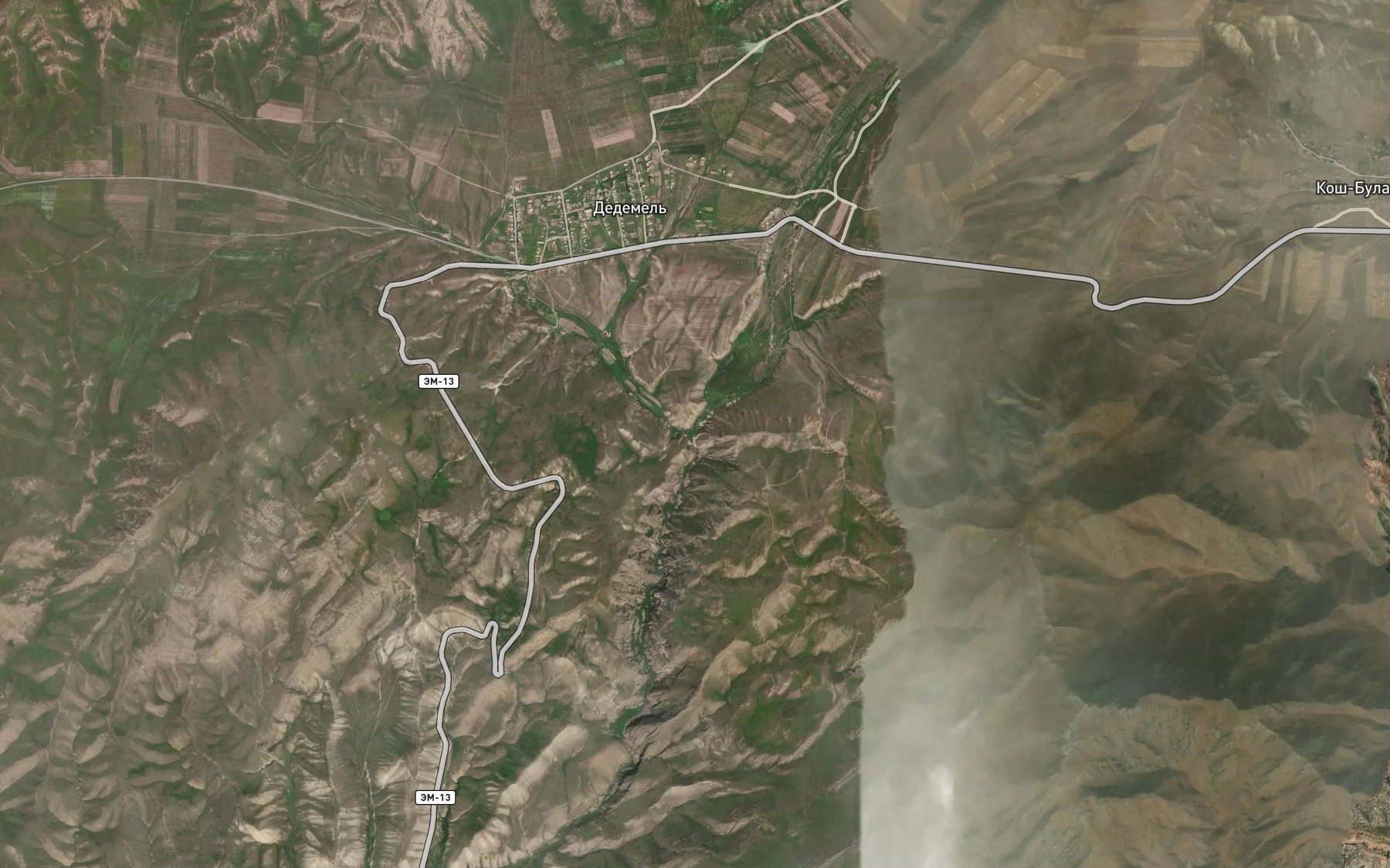 Satellite map of the Chemyndy