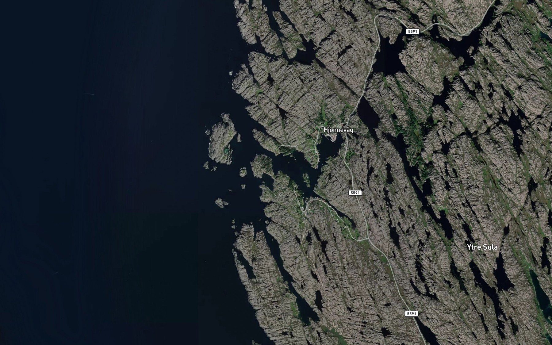Satellite map of the Indre  Fjaerevika