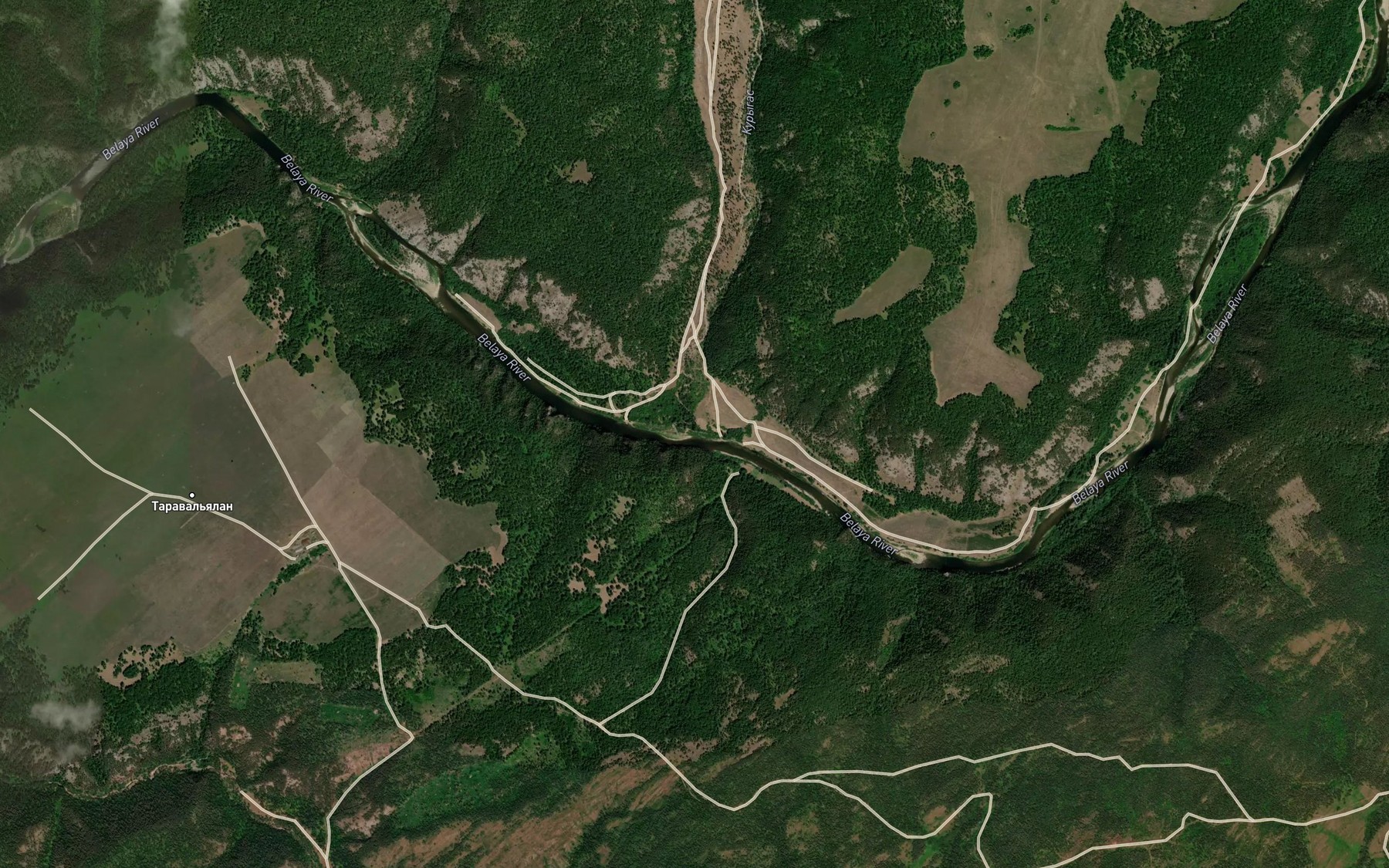 Satellite map of the Kurygas