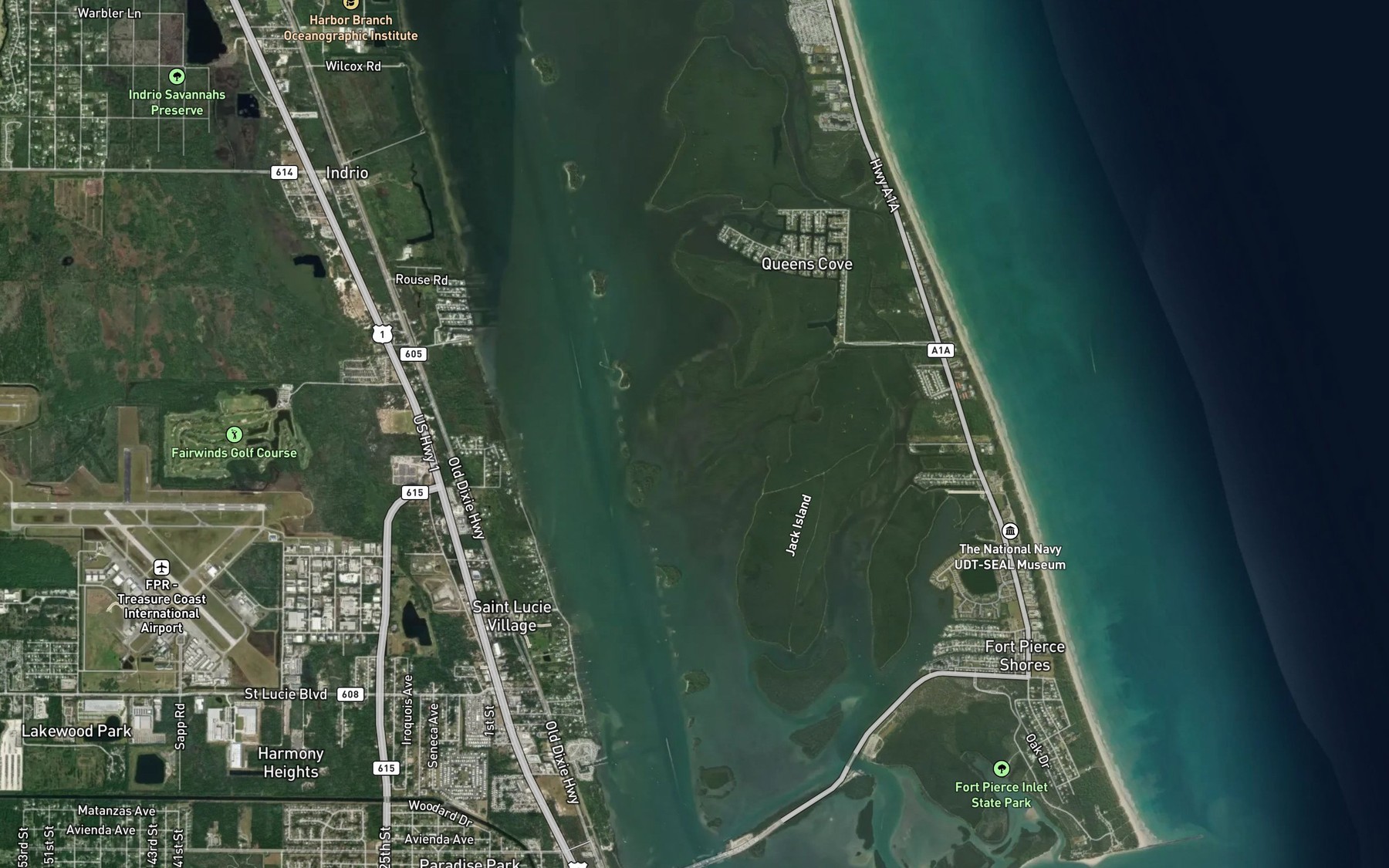 Satellite map of the Old Inlet