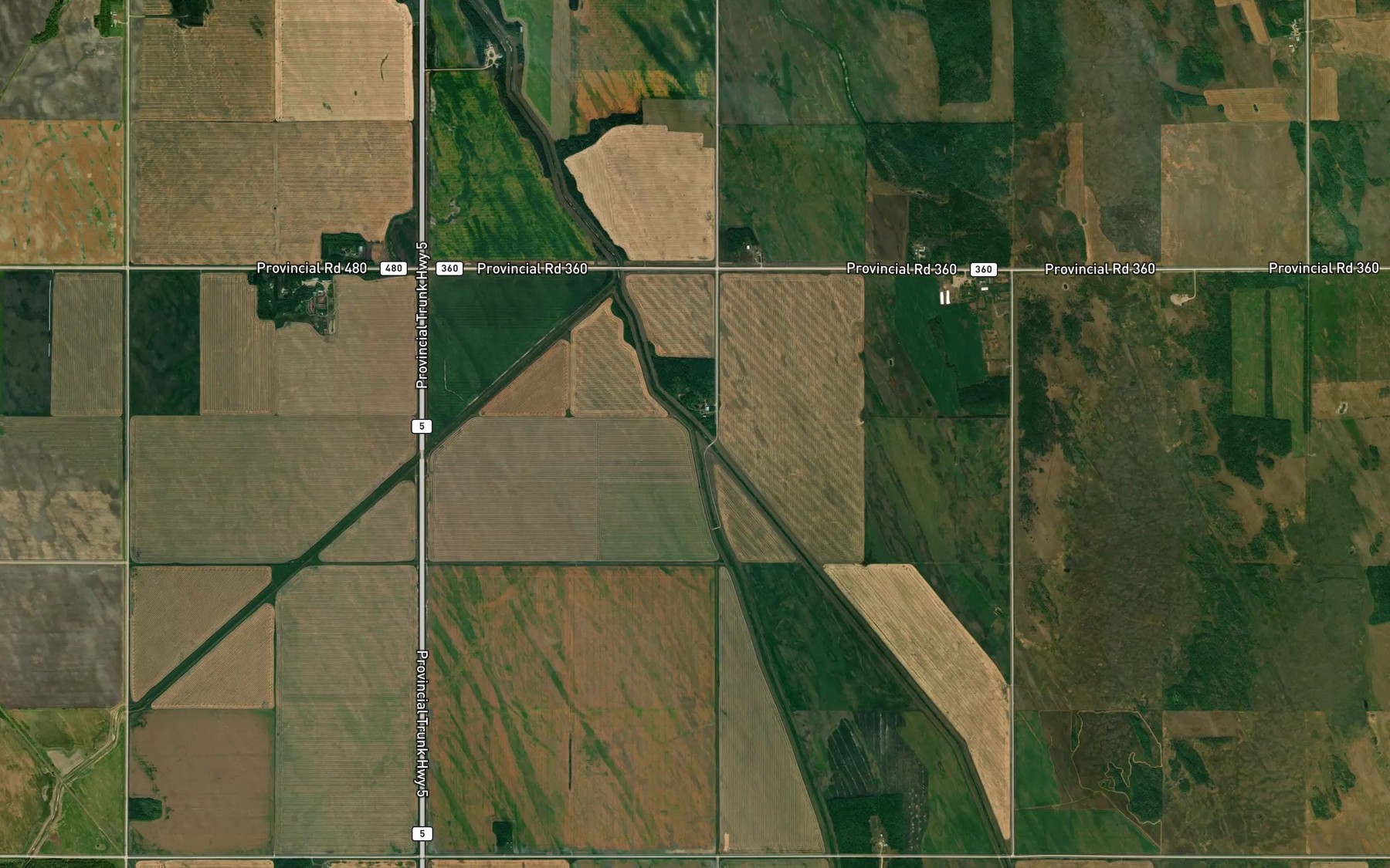 Satellite map of the McKinnon Creek