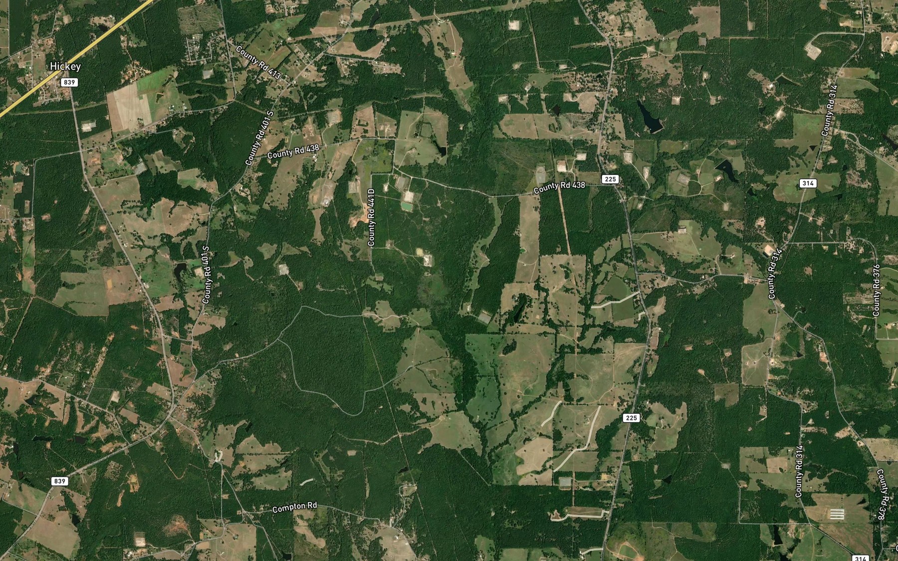 Satellite map of the Turkey Creek