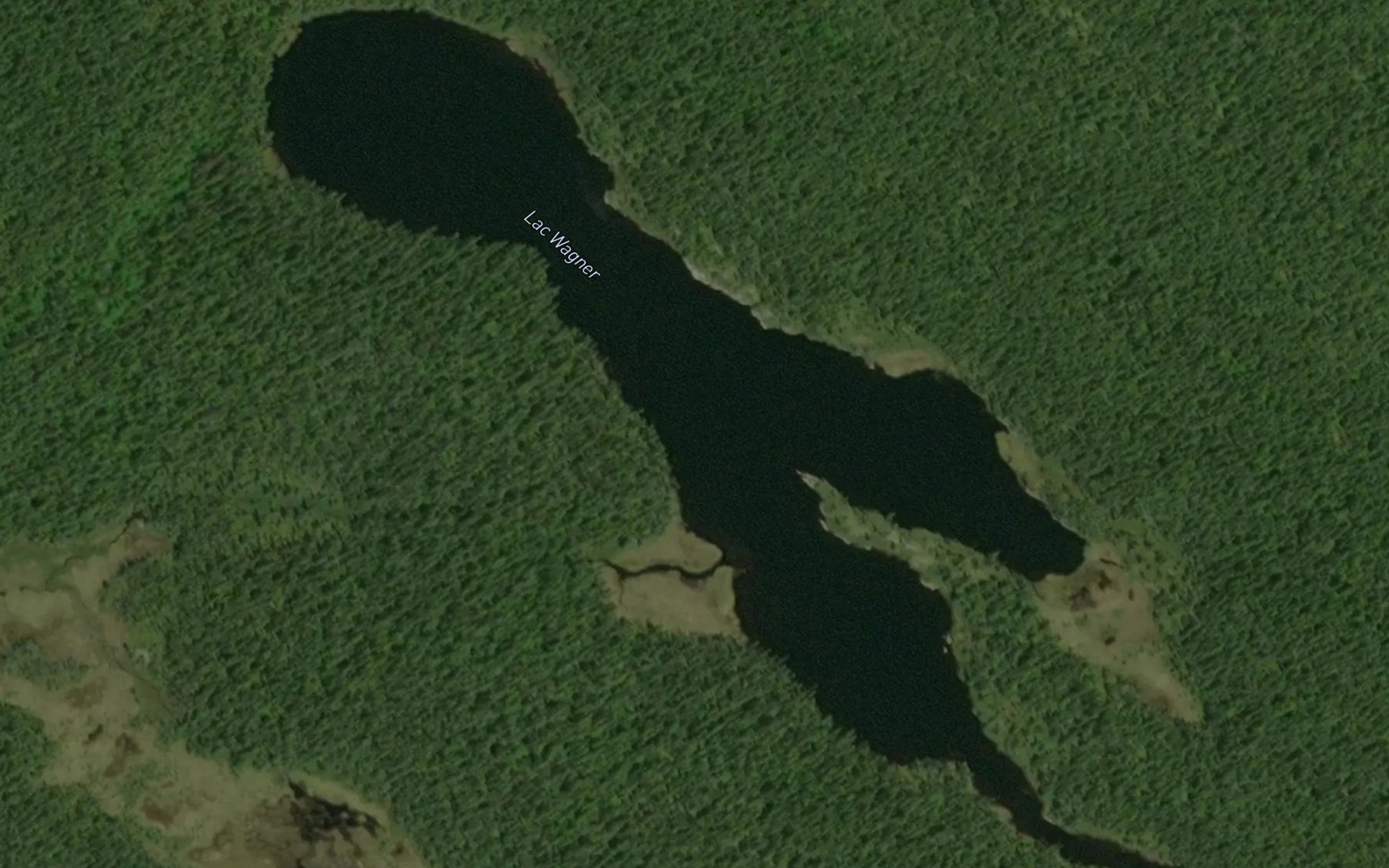 Satellite map of the Lac Wagner