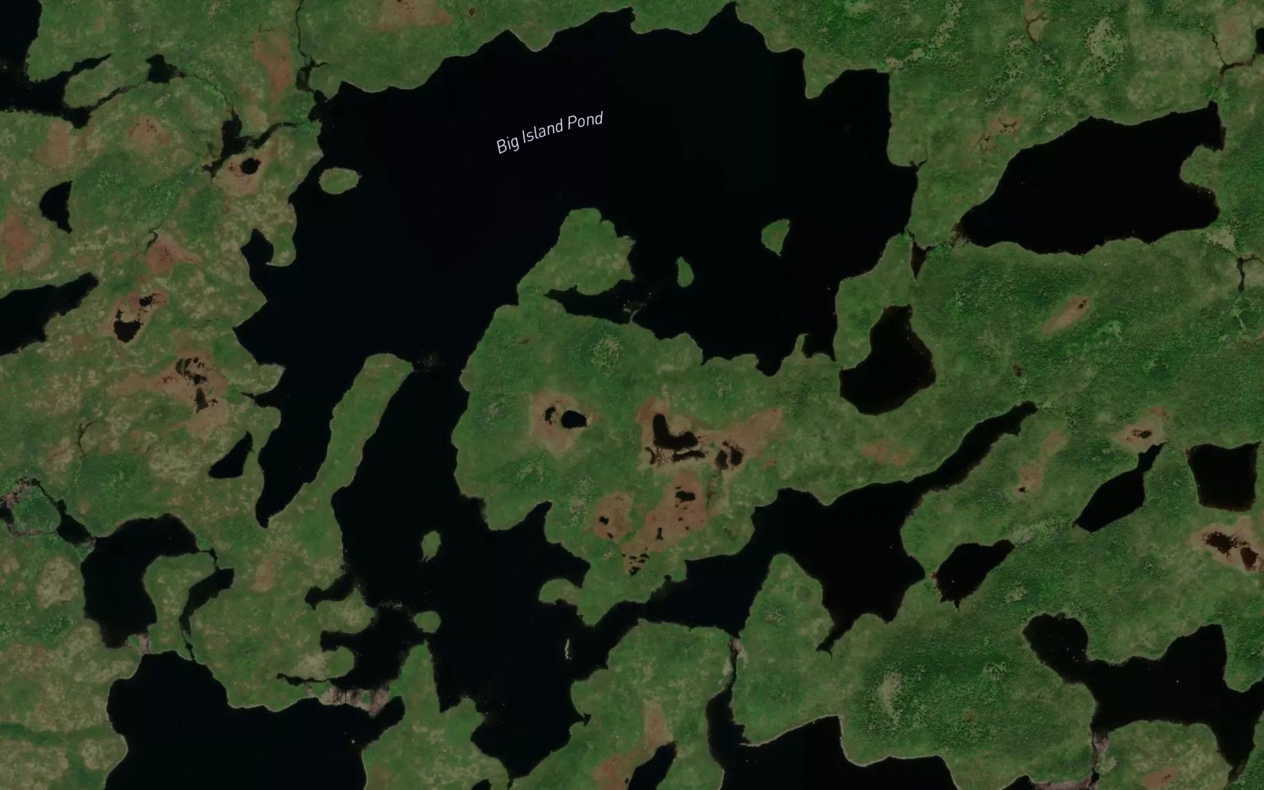 Satellite map of the Big Island Pond