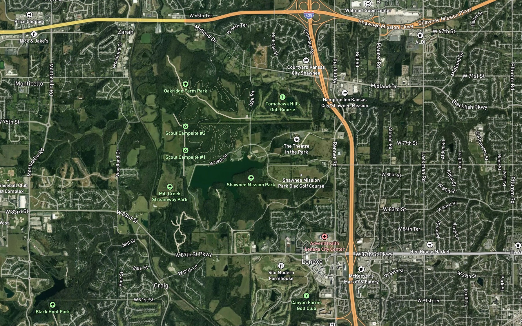 Satellite map of the Spot 7