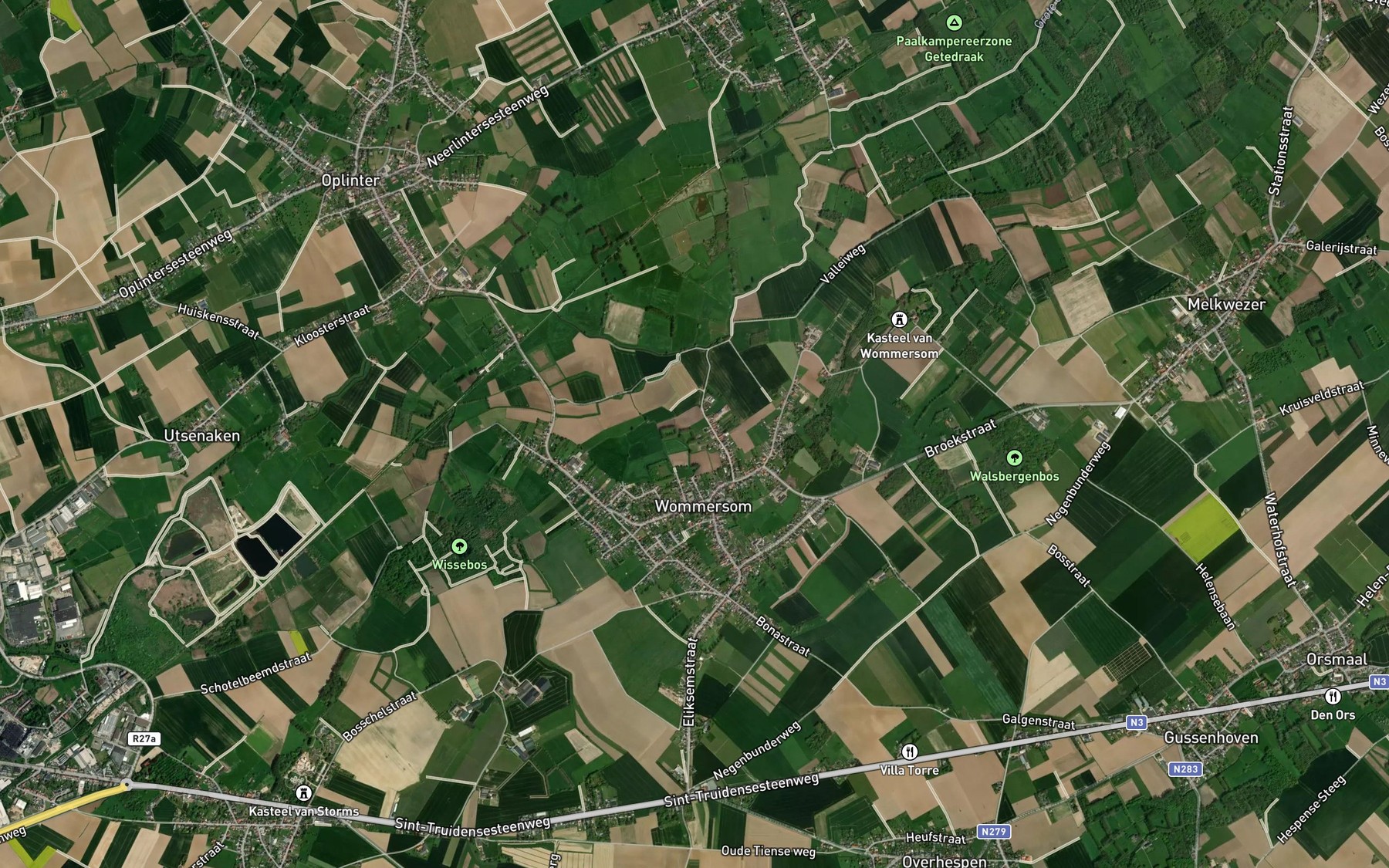 Satellite map of the Oude Gete