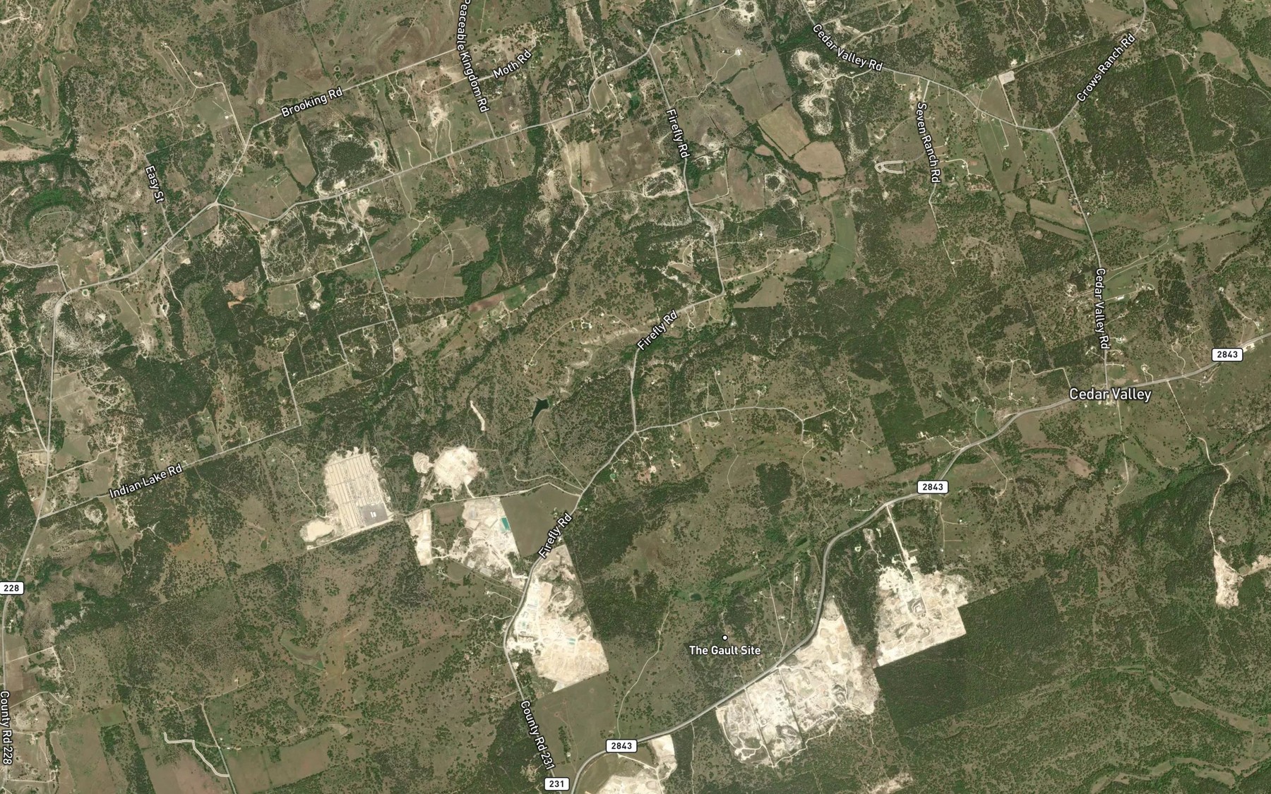 Satellite map of the Abbott Spring