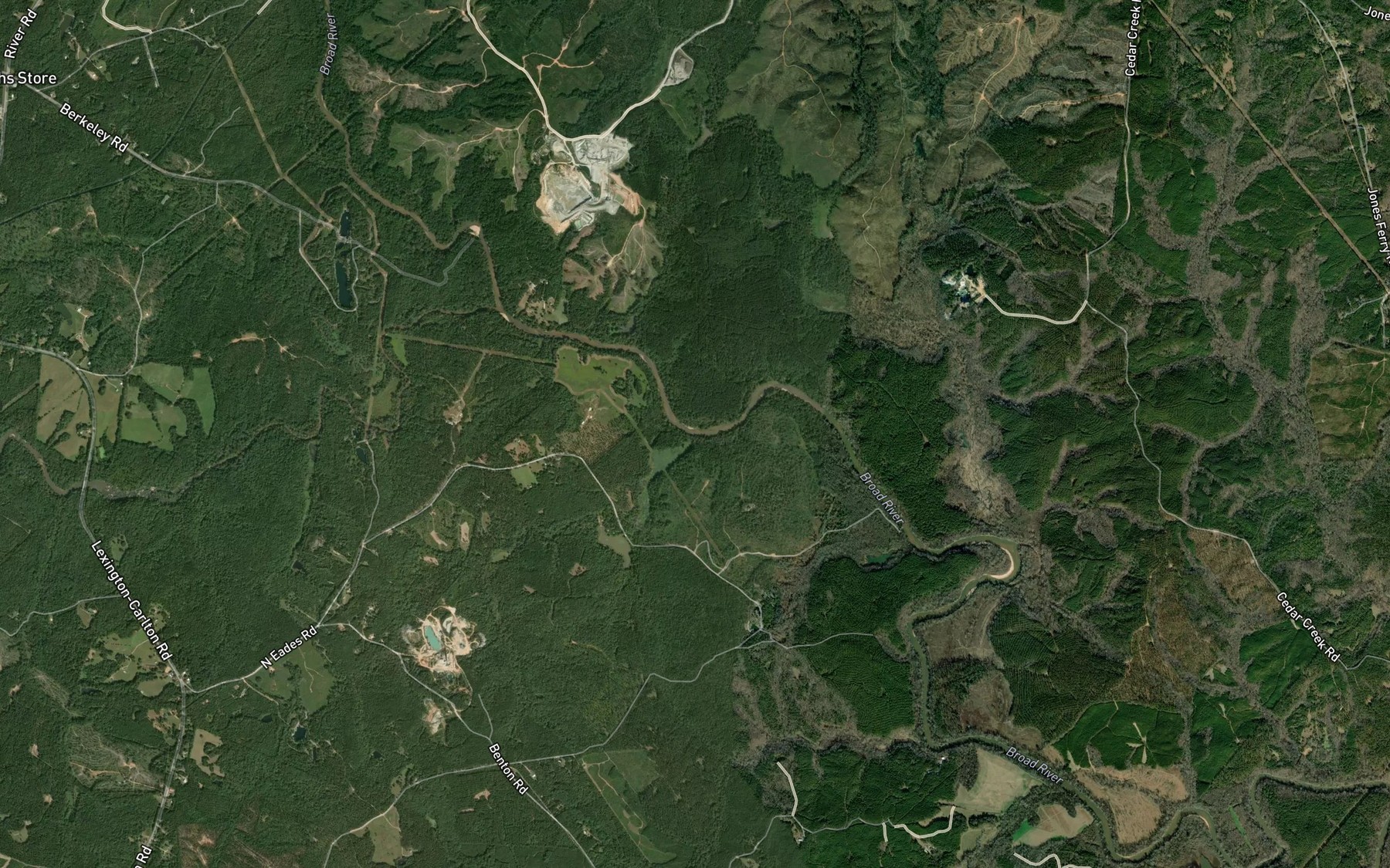 Satellite map of the Kegles Creek