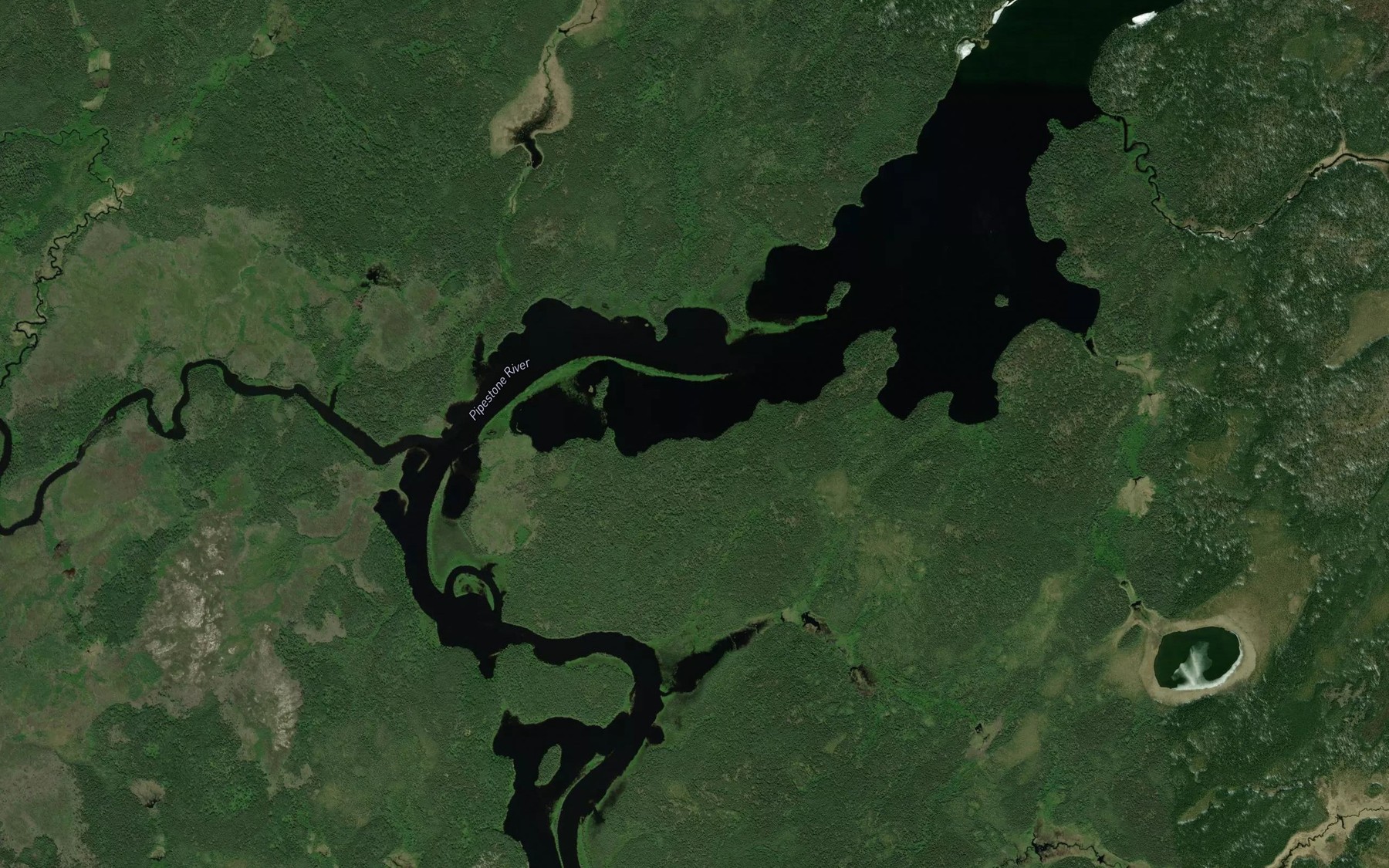 Satellite map of the Paseminon River