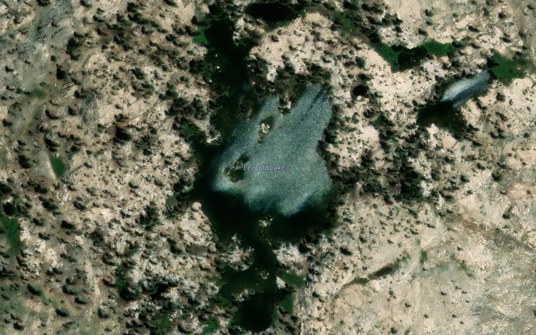 Satellite map of the Leopold Lake