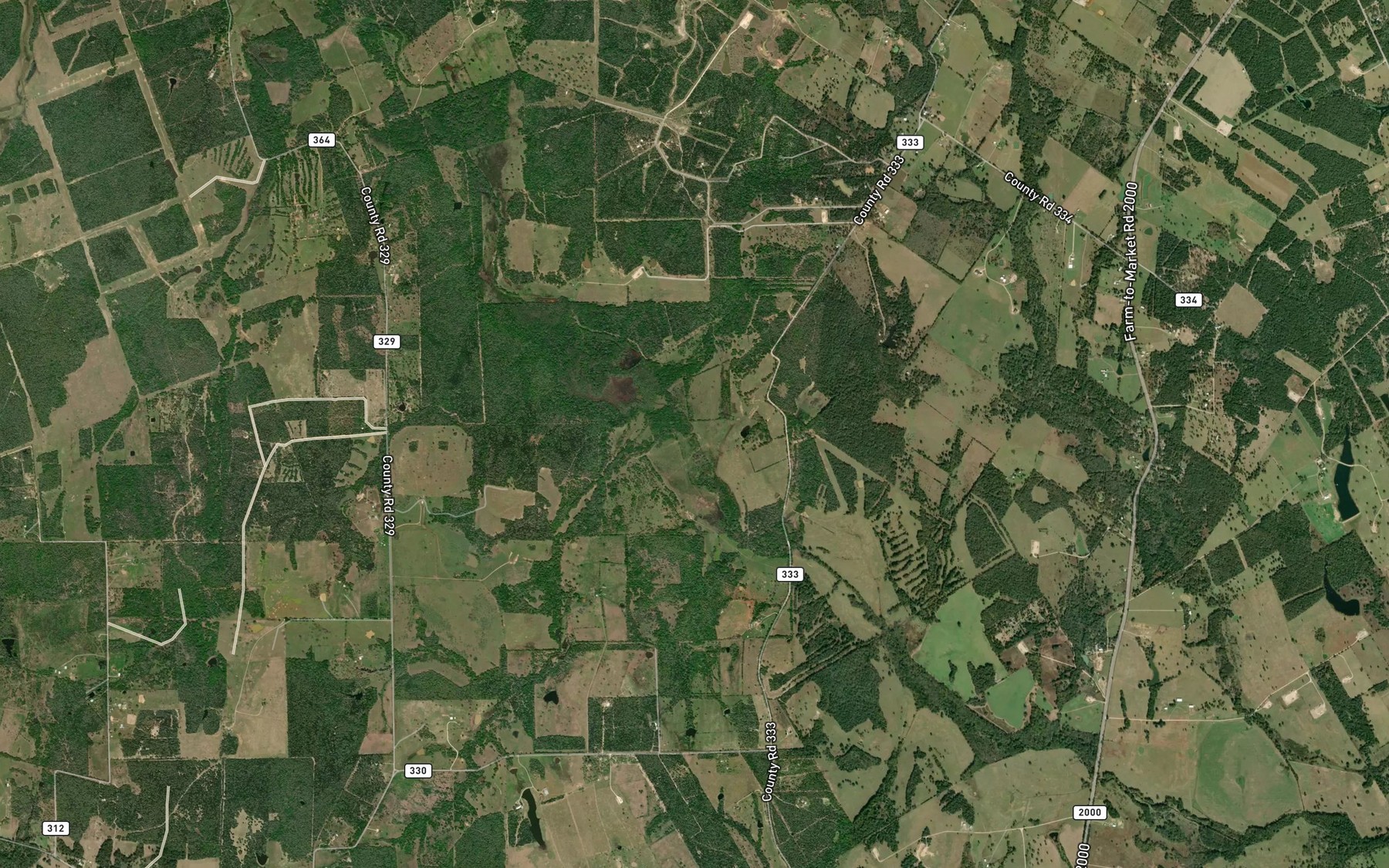 Satellite map of the Hoskins Branch
