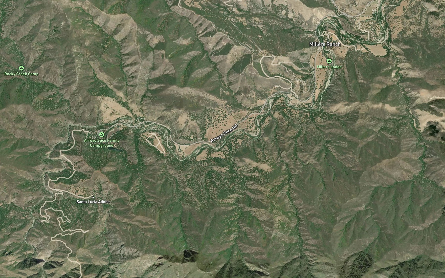 Satellite map of the Horse Run