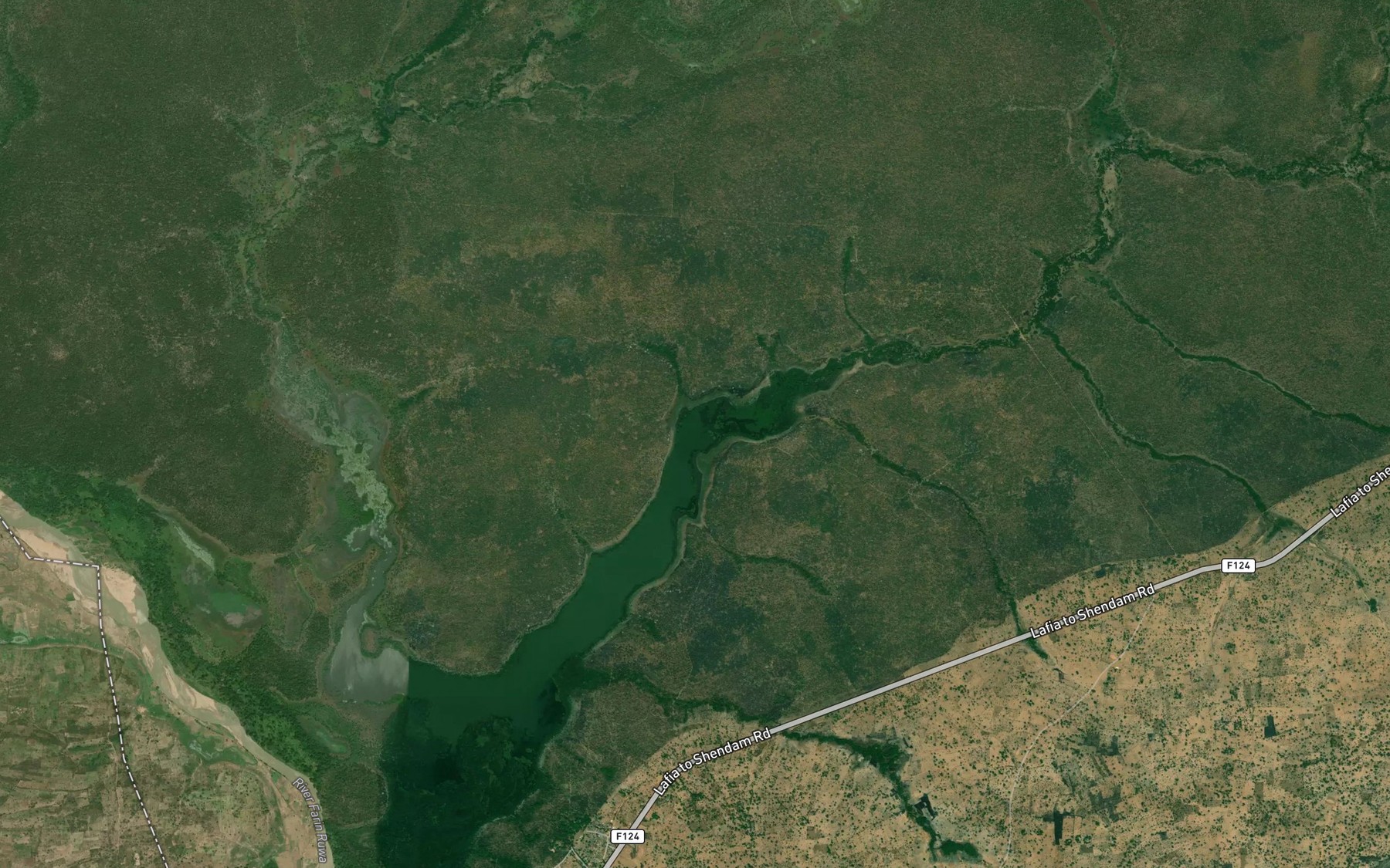 Satellite map of the River Kunamu