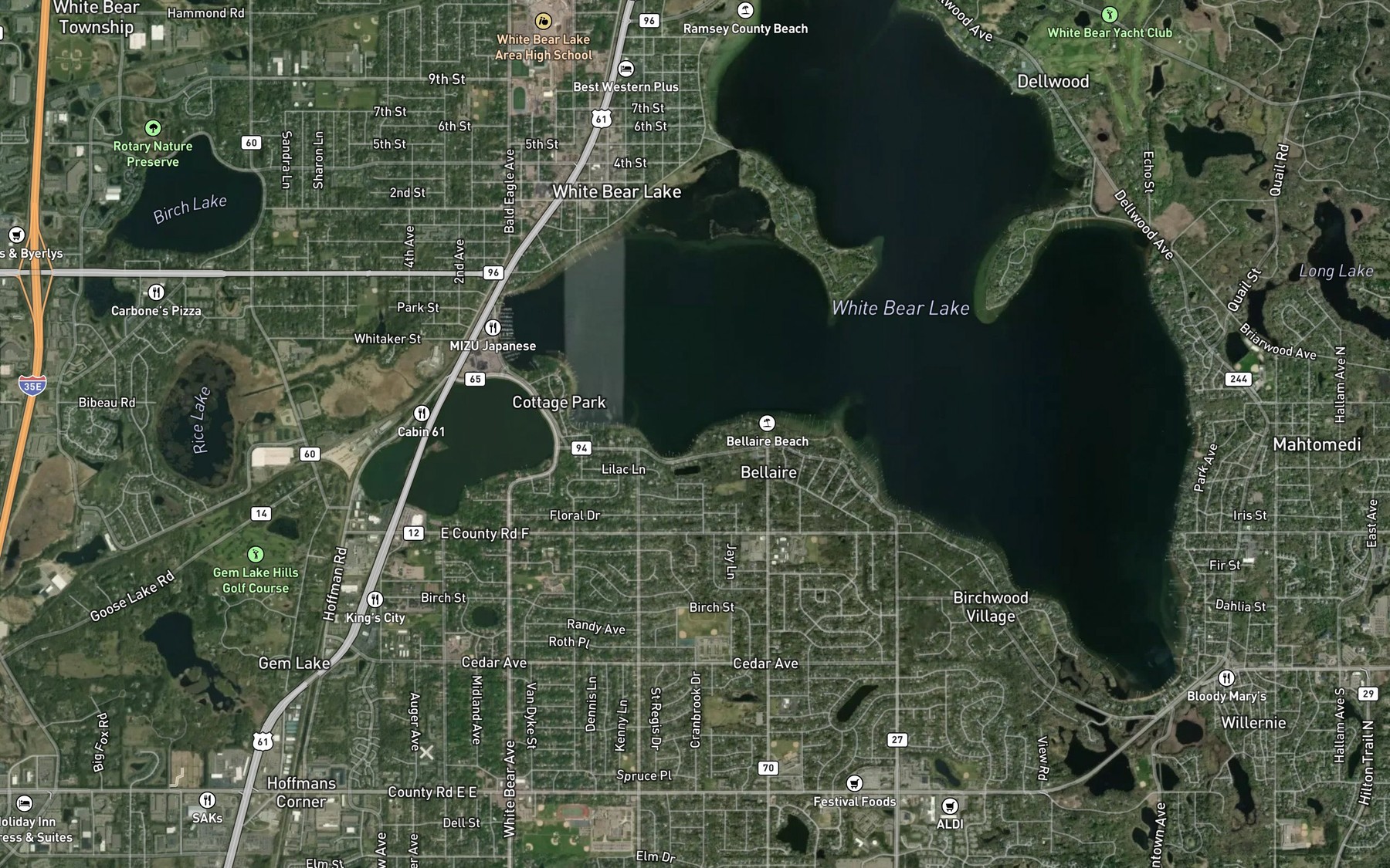 Satellite map of the Spot 9