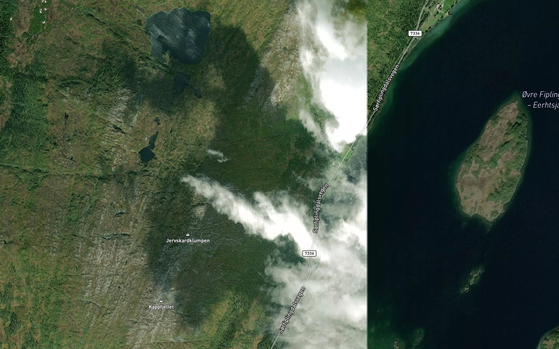 Satellite map of the Jervskardbekken