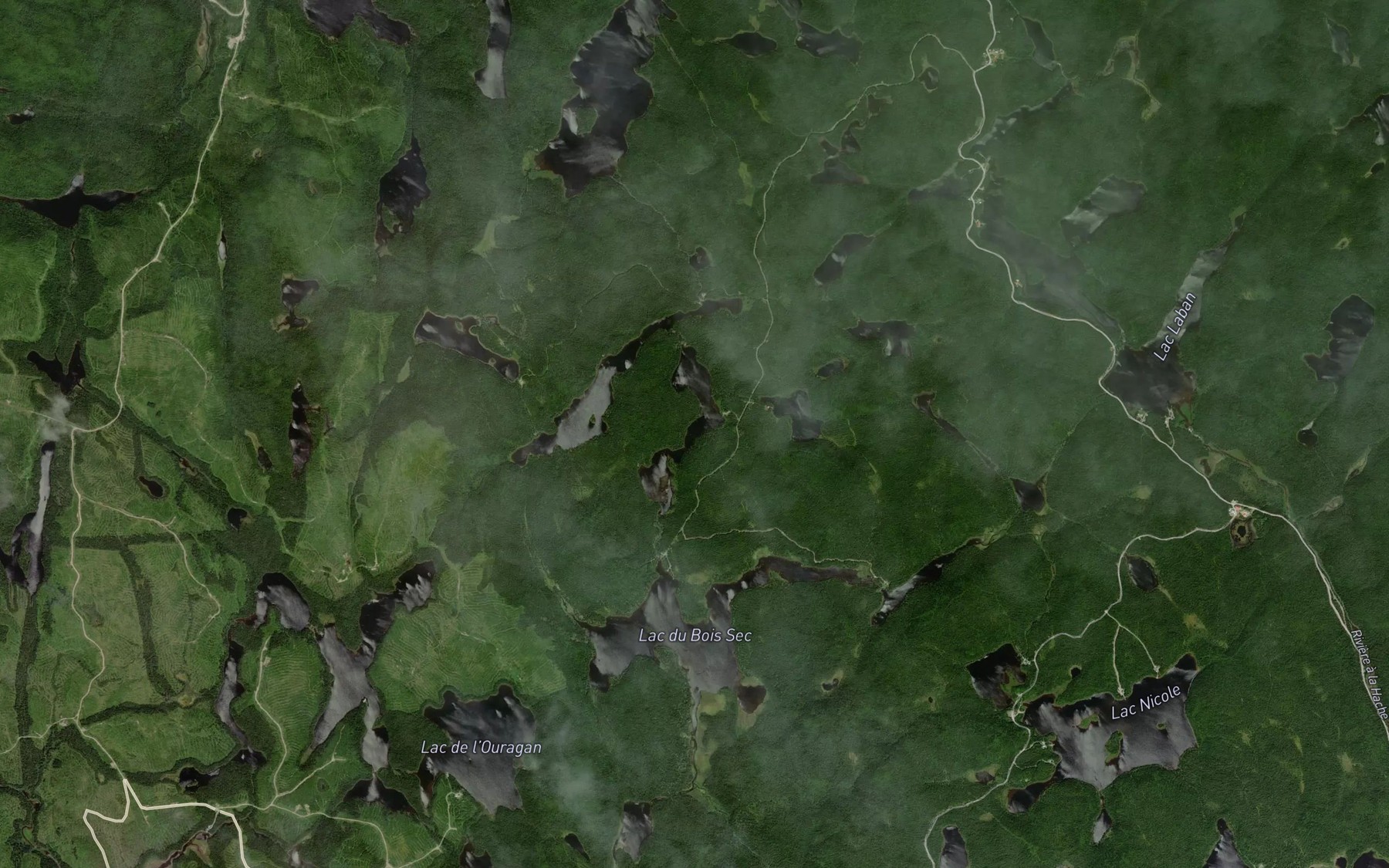 Satellite map of the Lac Dube