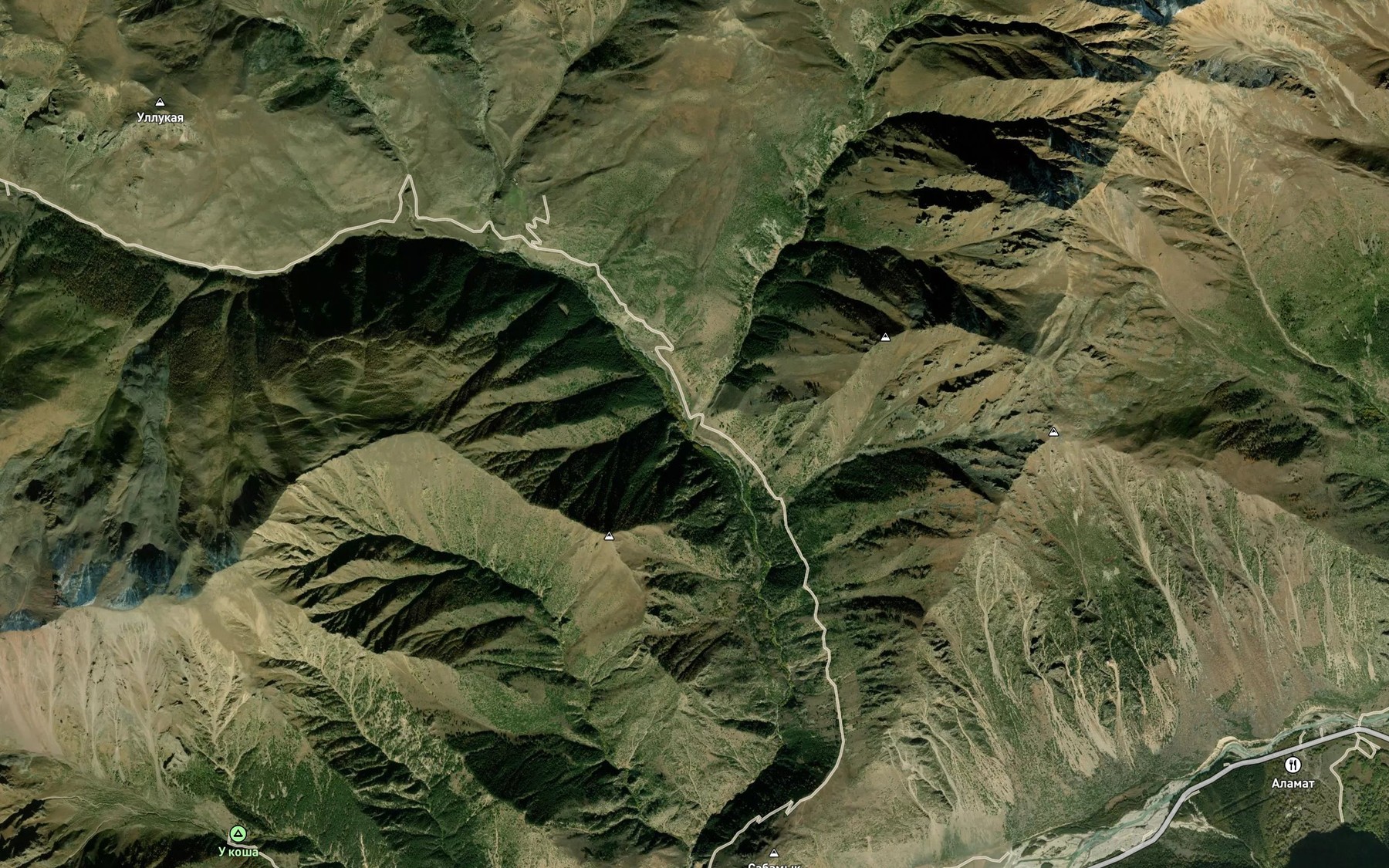 Satellite map of the Dzhugurtau