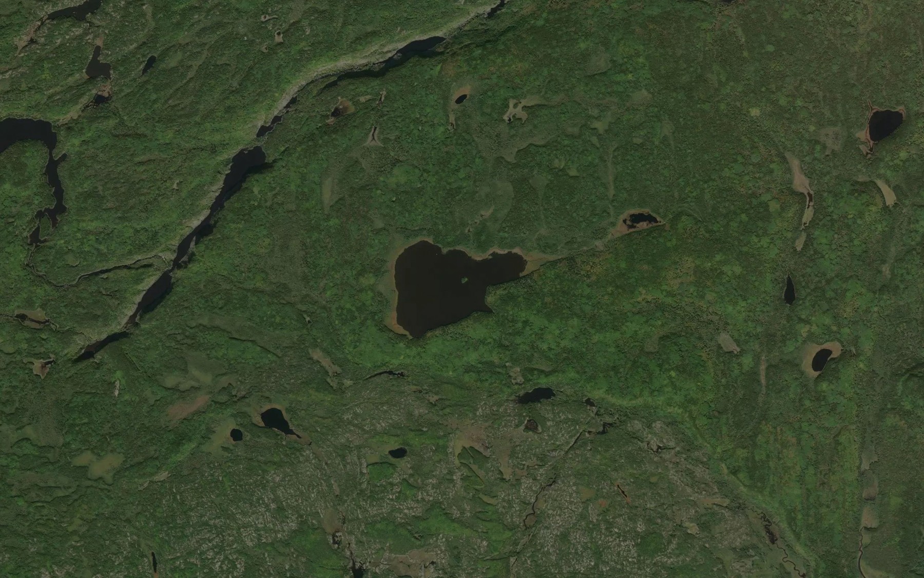 Satellite map of the Rollet Lake