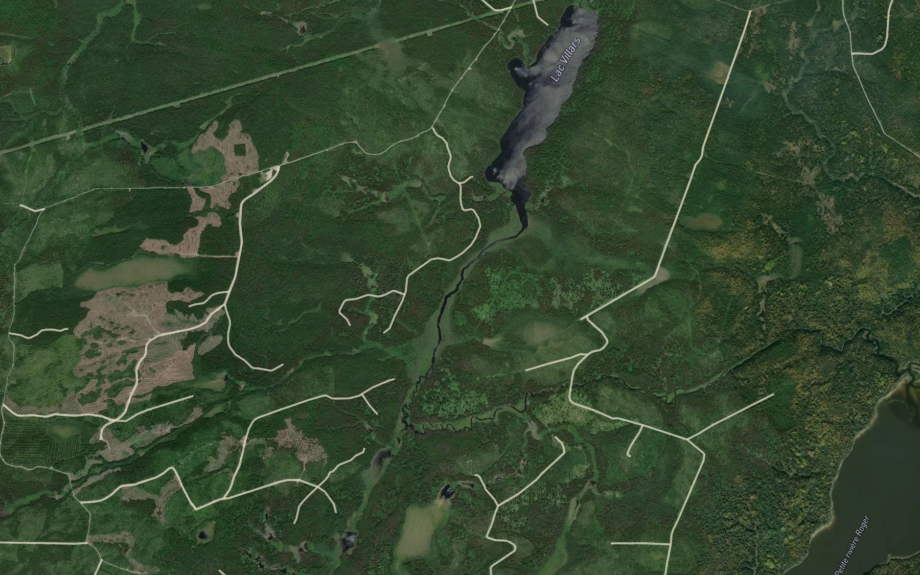 Satellite map of the Ruisseau Klock
