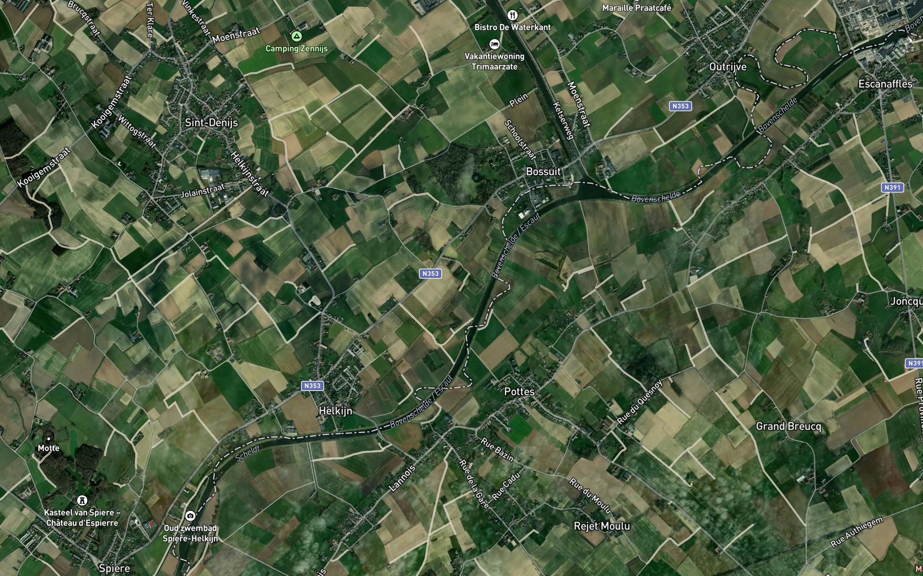 Satellite map of the Landbeek