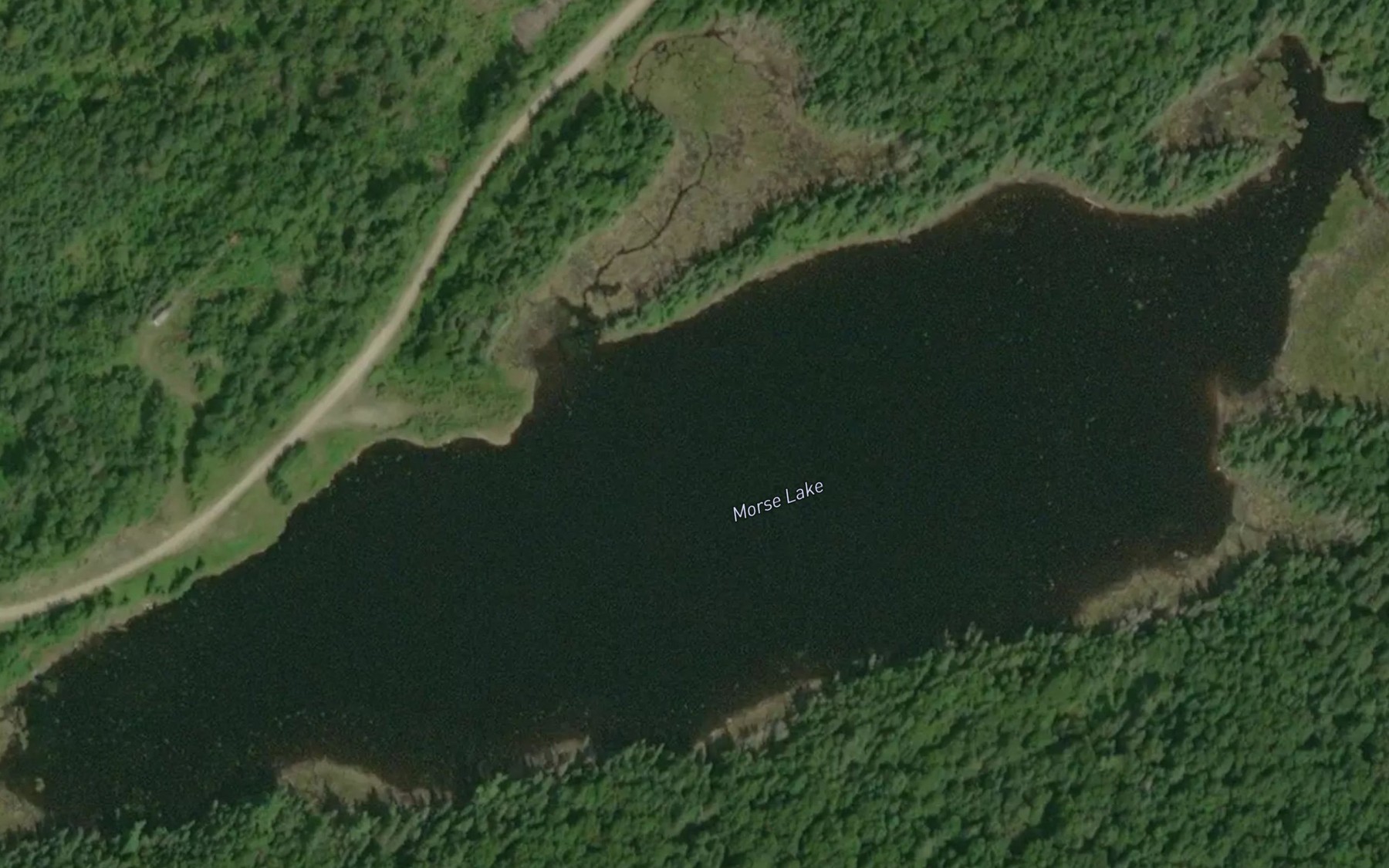 Satellite map of the Morse Lake