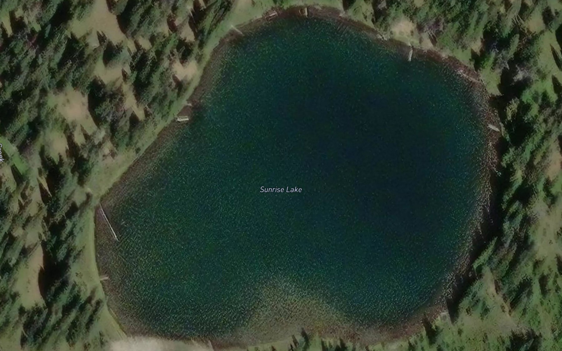 Satellite map of the Sunrise Lake