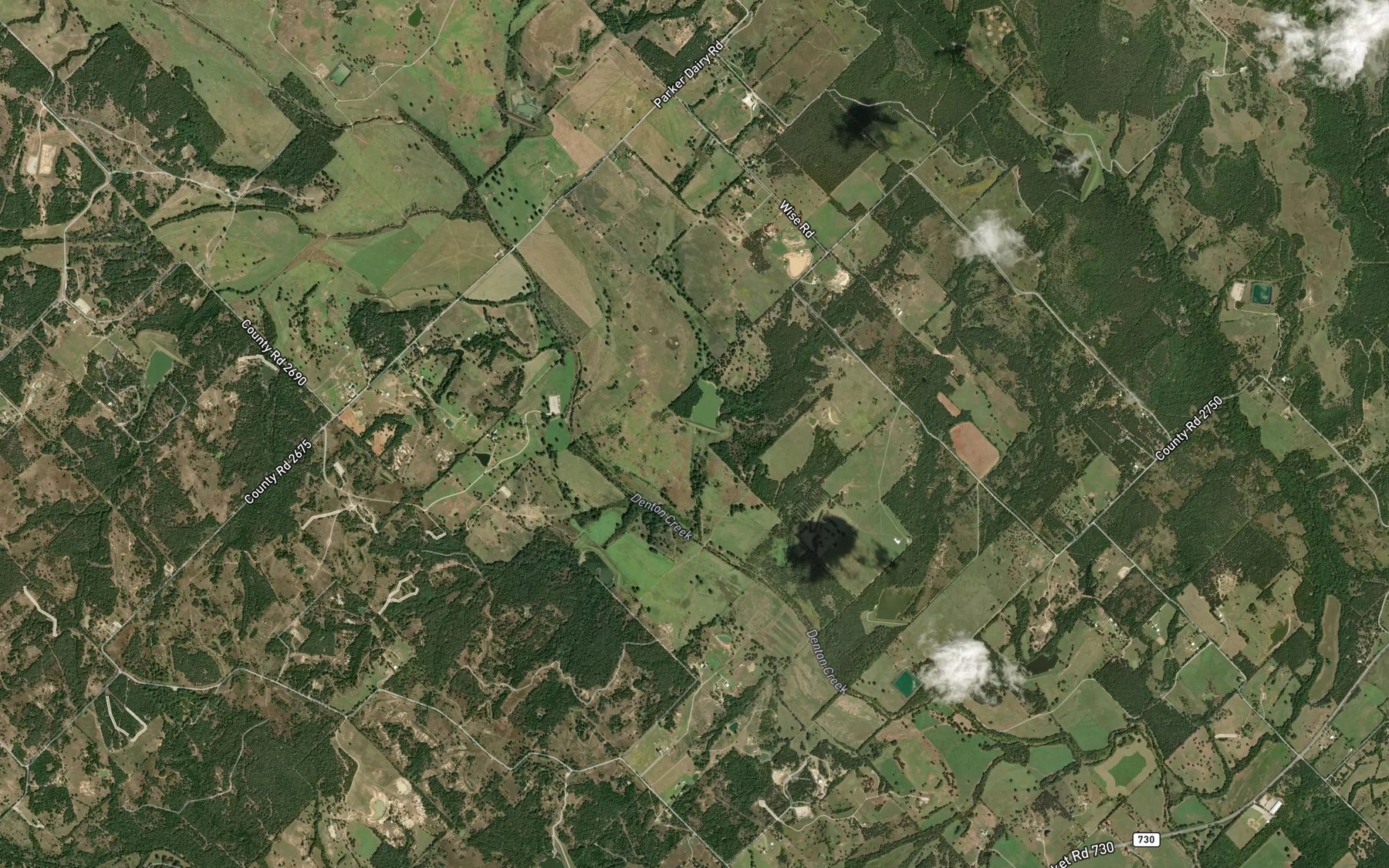 Satellite map of the Soil Conservation Service Site 10b Reservoir