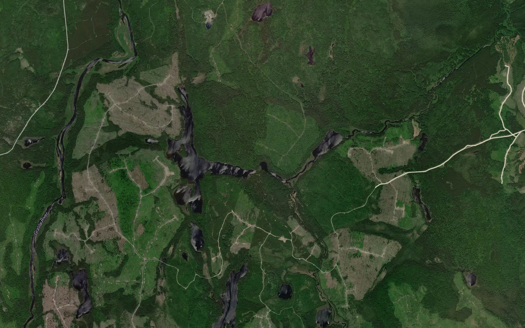 Satellite map of the Bruce Creek