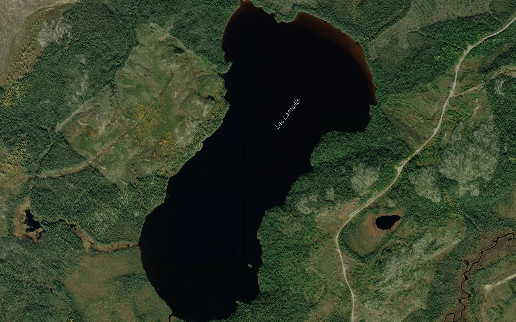 Satellite map of the Lac Lamoille