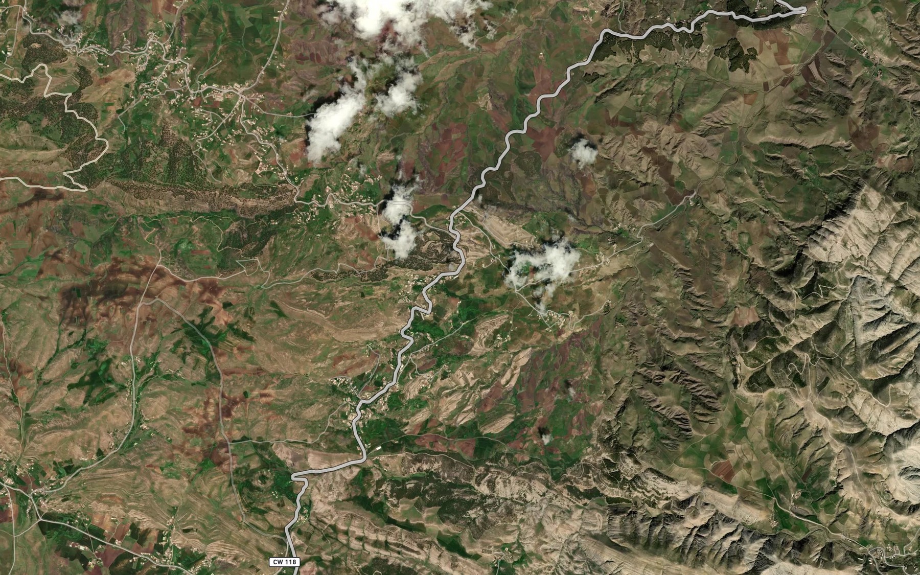 Satellite map of the 'Ain Sedjera