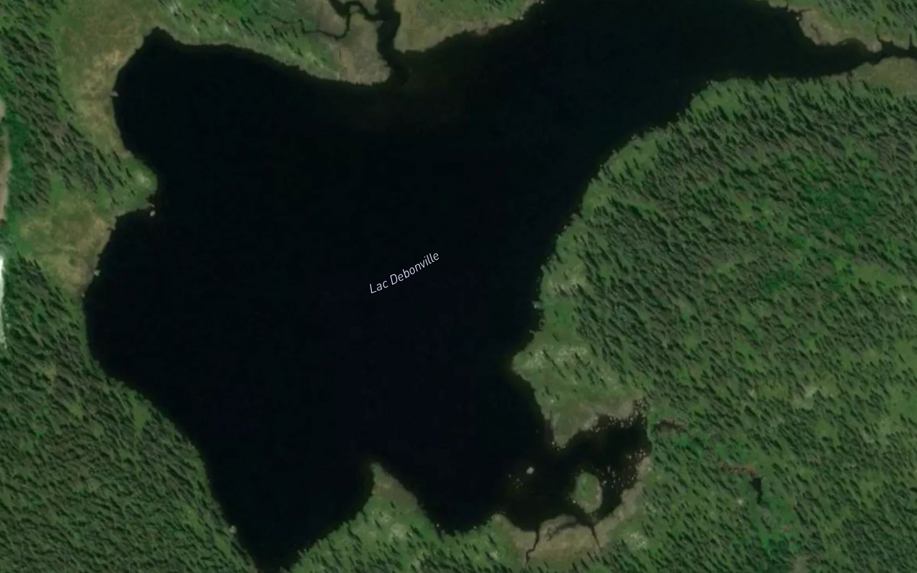 Satellite map of the Lac Debonville