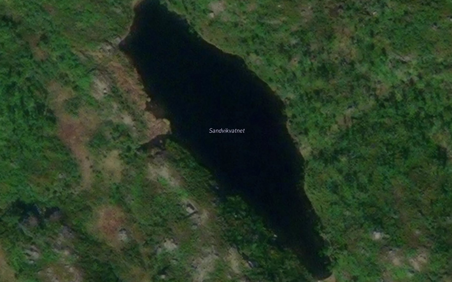 Satellite map of the Sandvikvannet