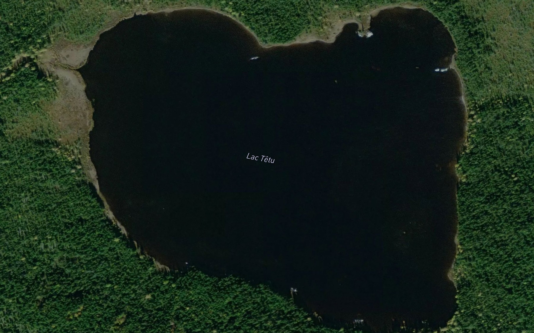Satellite map of the Lac Tetu