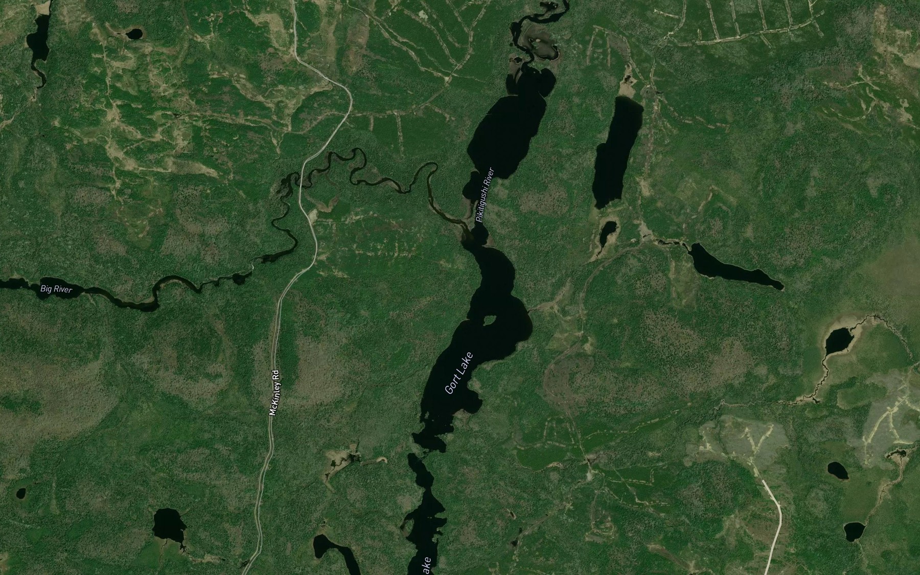 Satellite map of the Big River