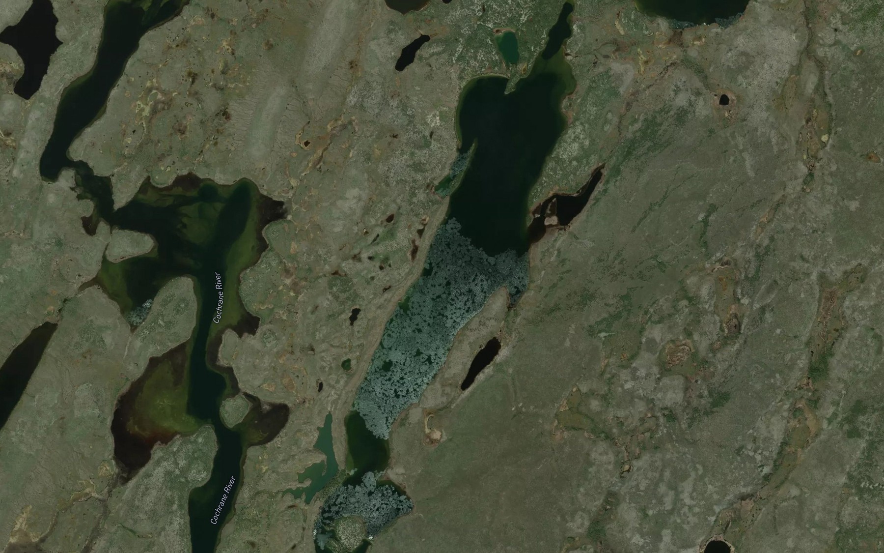Satellite map of the Lovell Lake