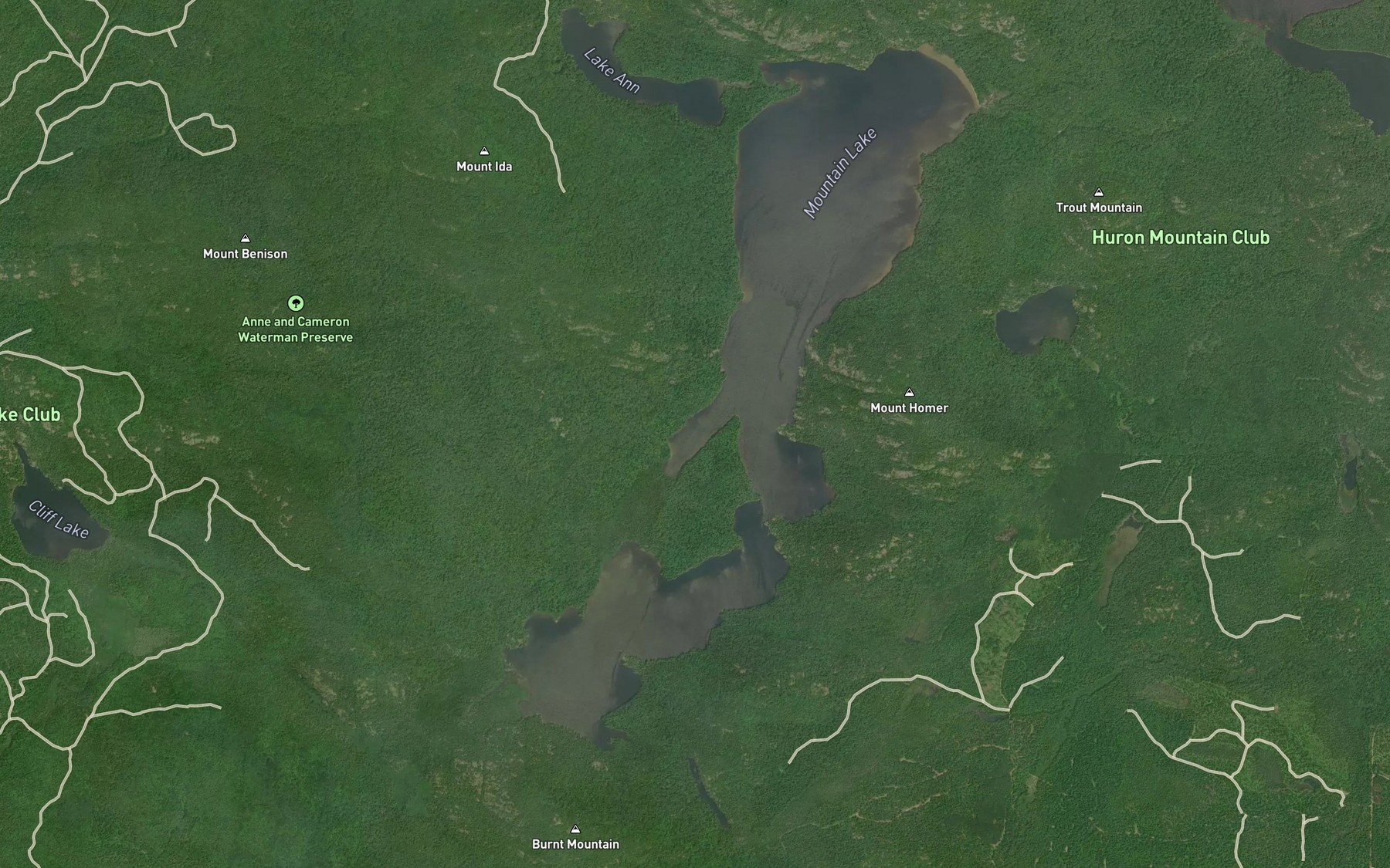 Satellite map of the Lumberman Bay