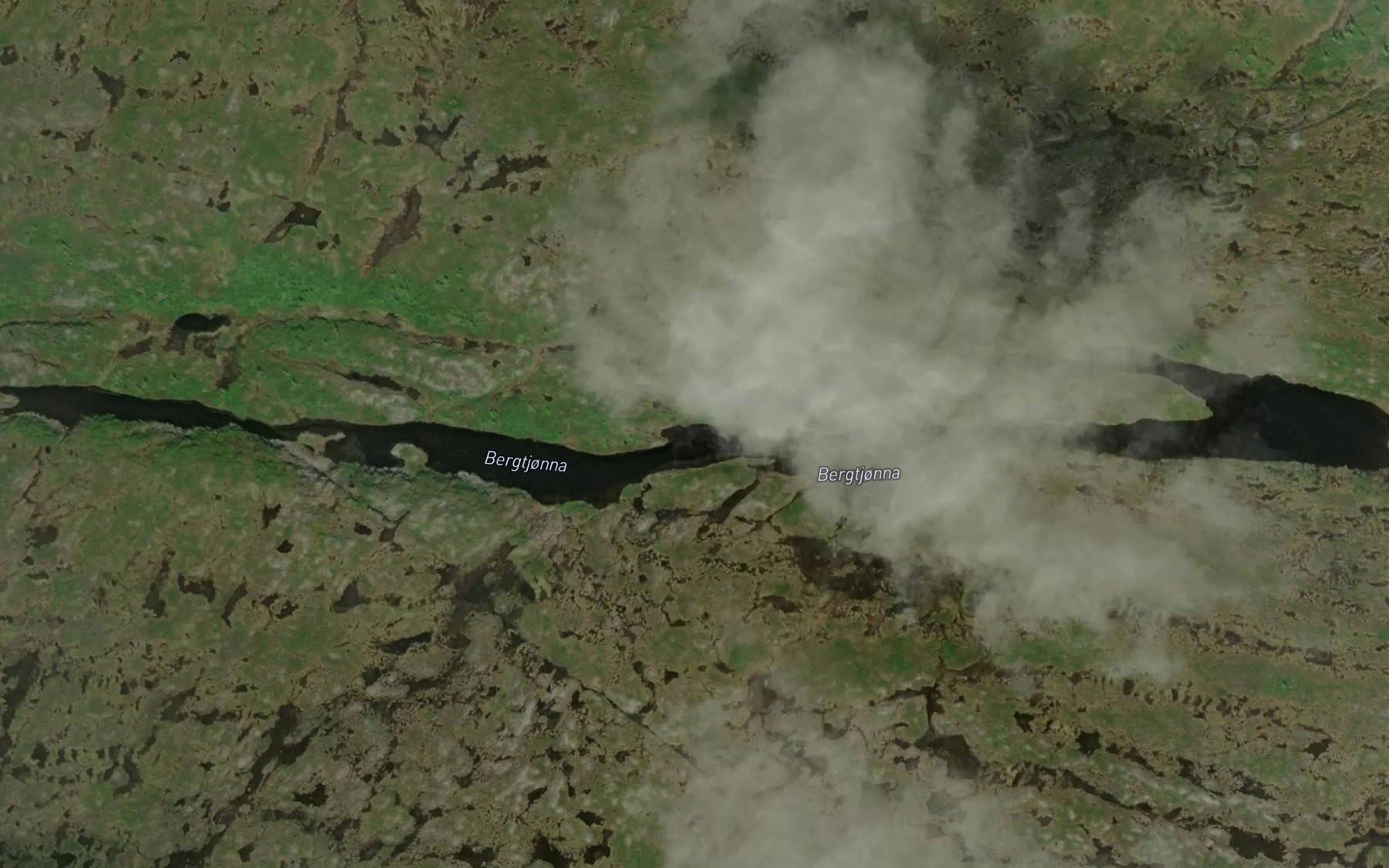 Satellite map of the Bergtjorna