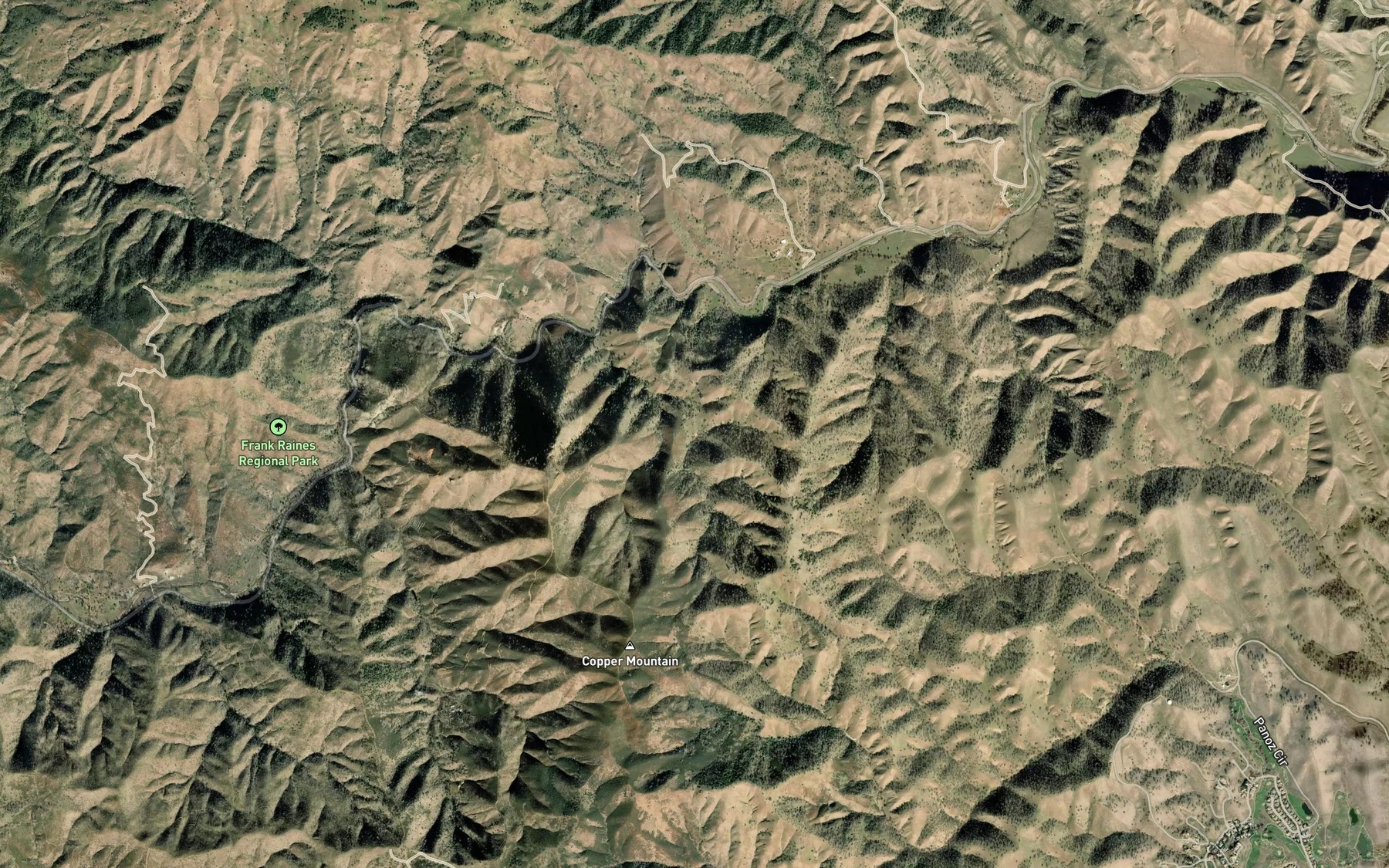 Satellite map of the Salt Grass Springs