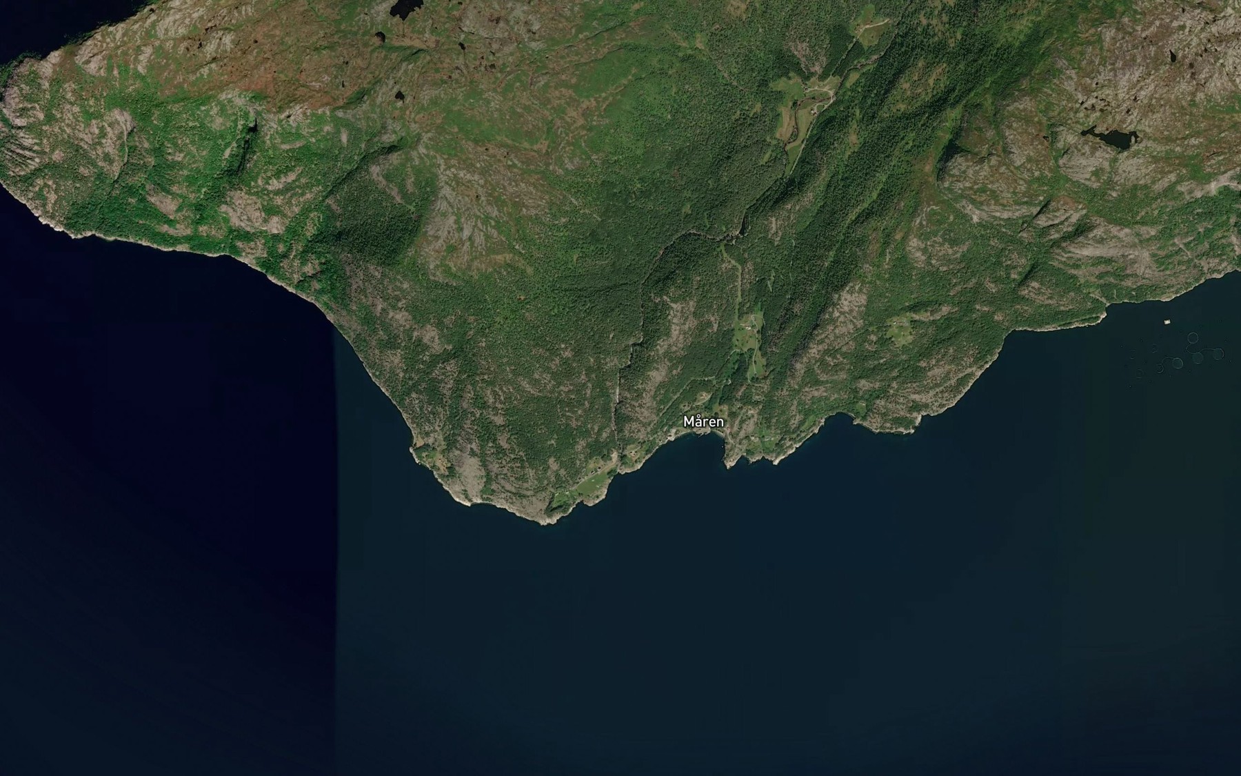 Satellite map of the Storefossen