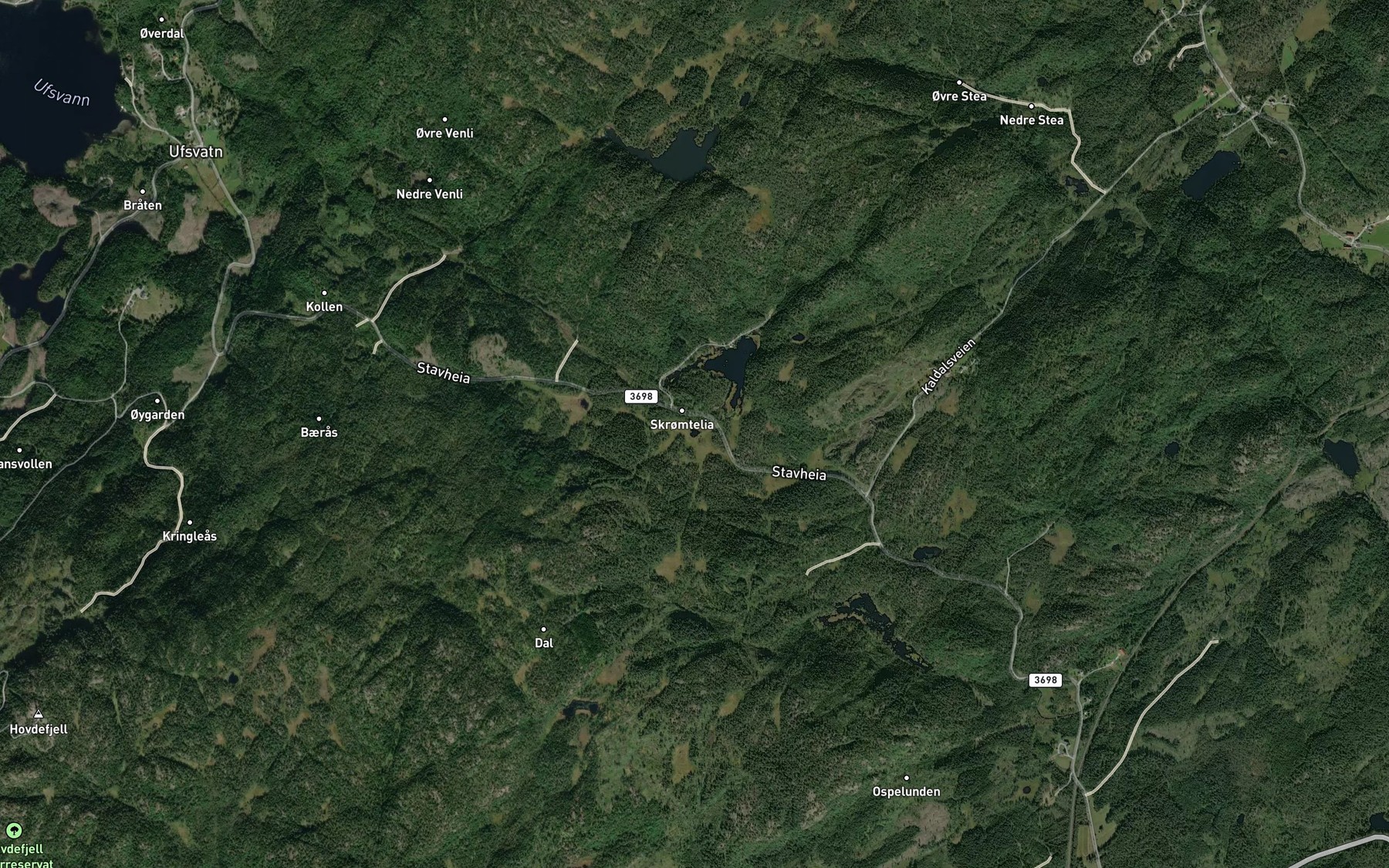 Satellite map of the Lille Stavtjenn