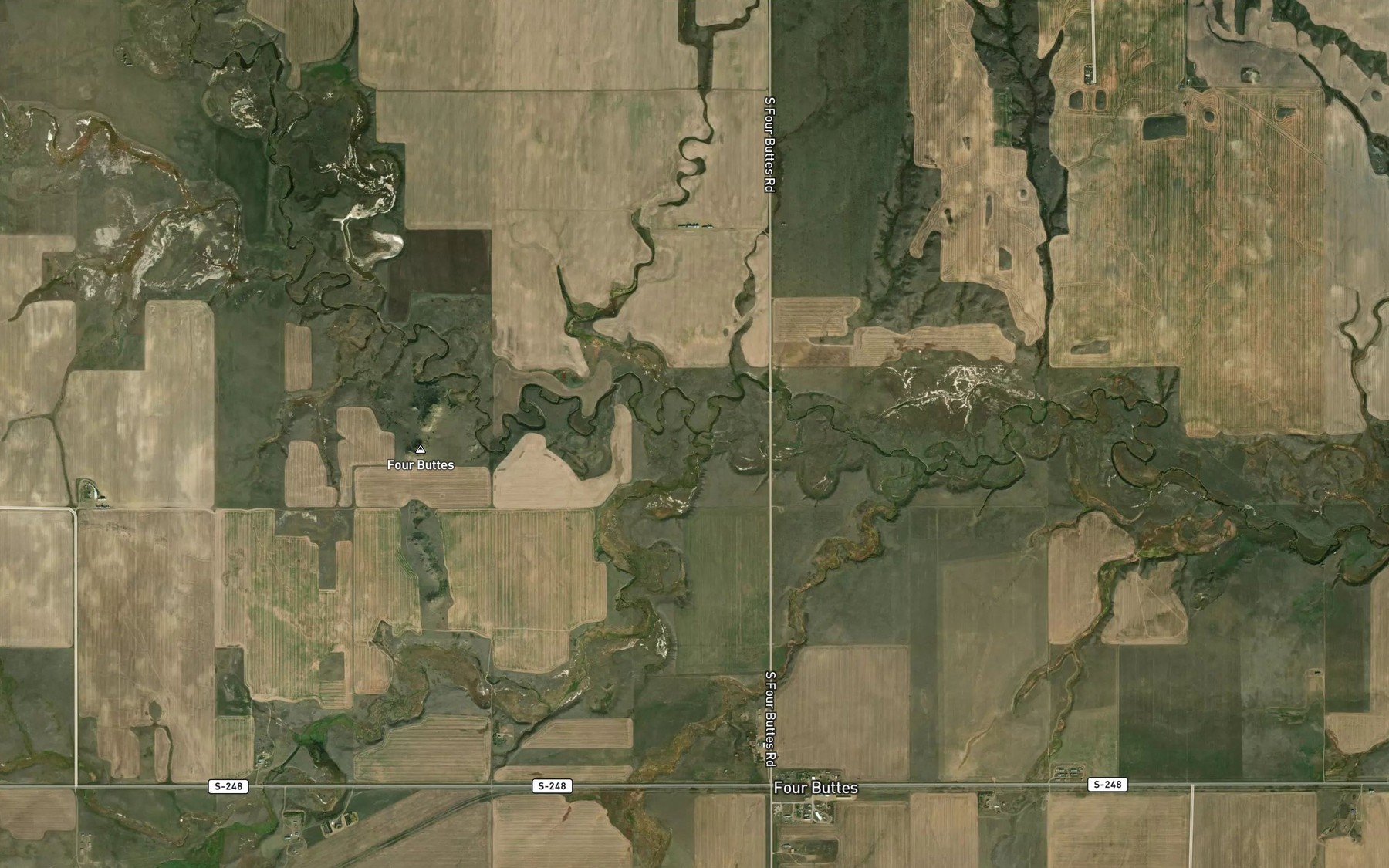Satellite map of the Spring Creek