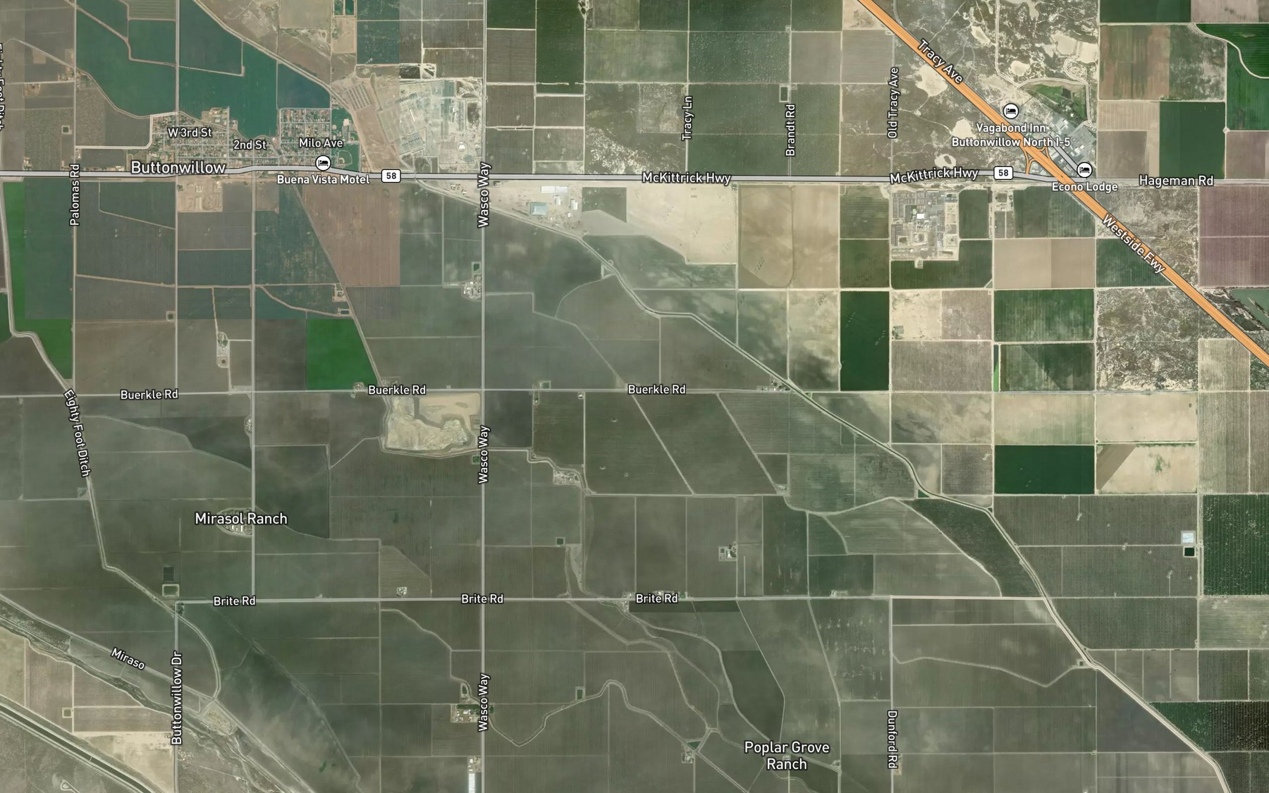 Satellite map of the Depot Drain