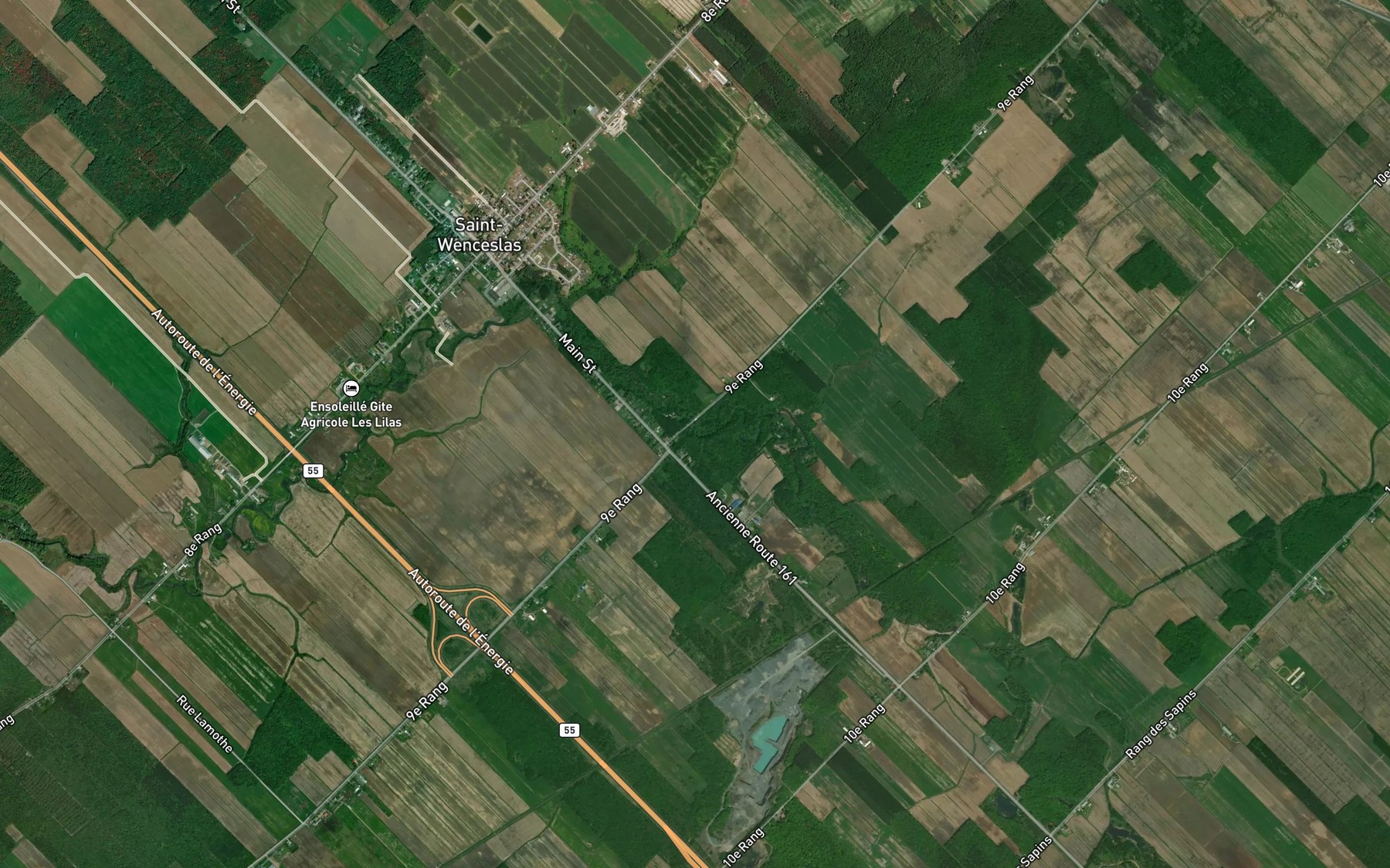 Satellite map of the Cours d'eau Antoine-Duhaime