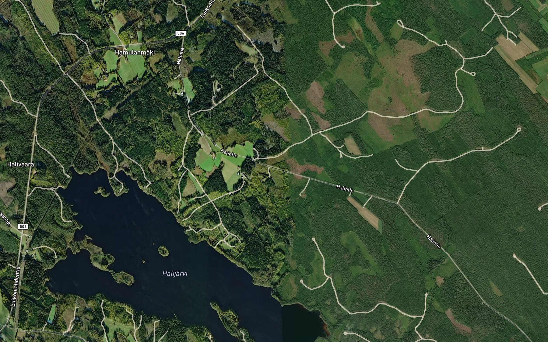 Satellite map of the Halijarvi